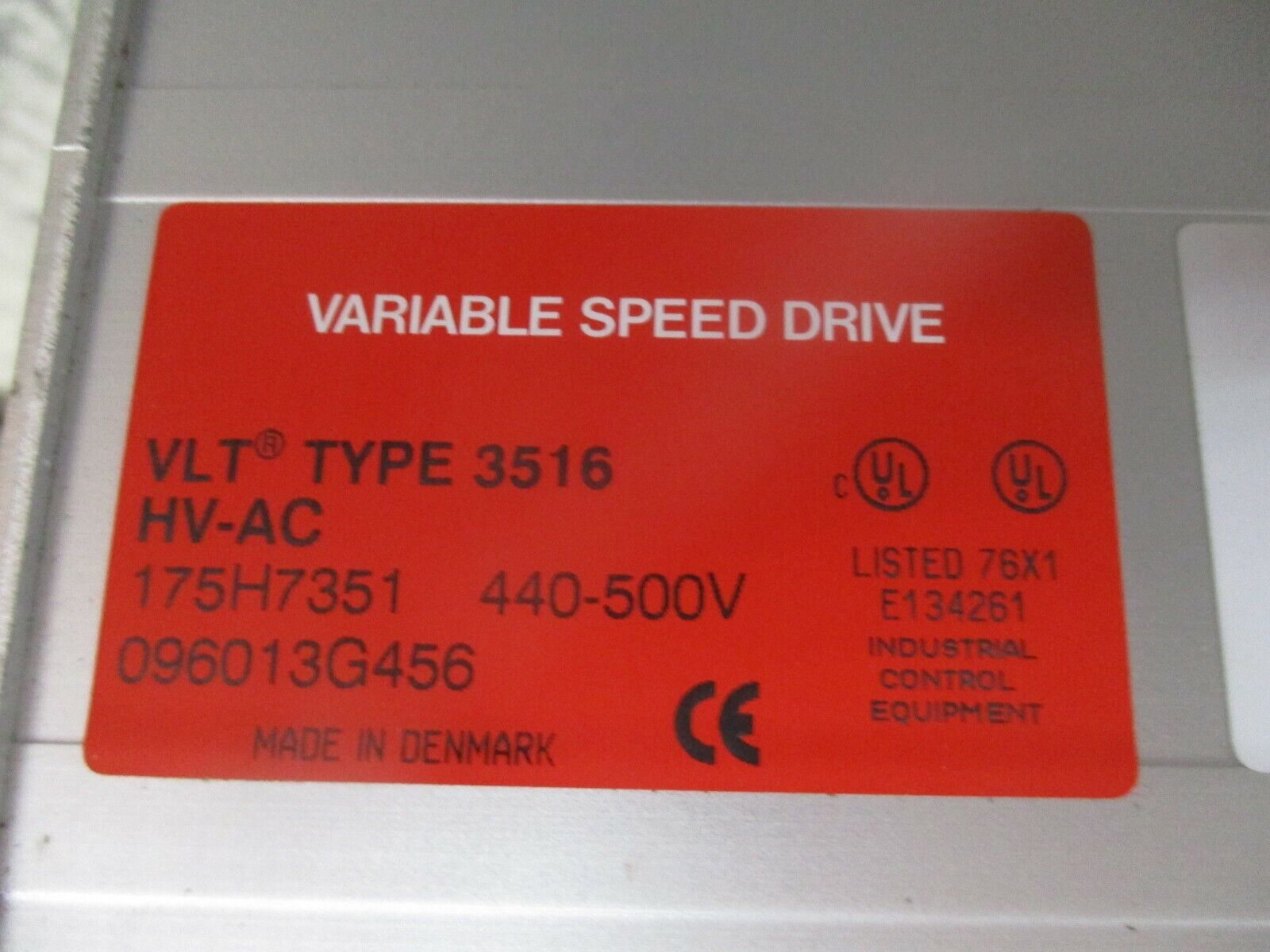 Graham VLT 3516 AC Drive VLT 3516 175H7351 15HP 3Ph 440-500V Used
