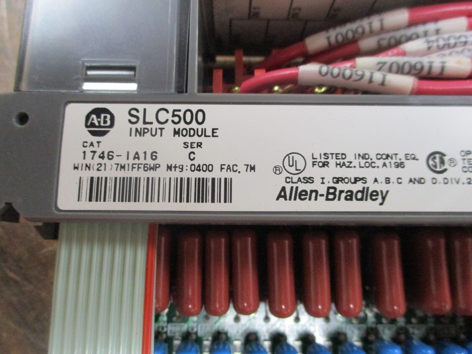 Allen-Bradley SLC500 Input Module 1746-IA16 85-132VAC 50/60Hz Ser. C Used