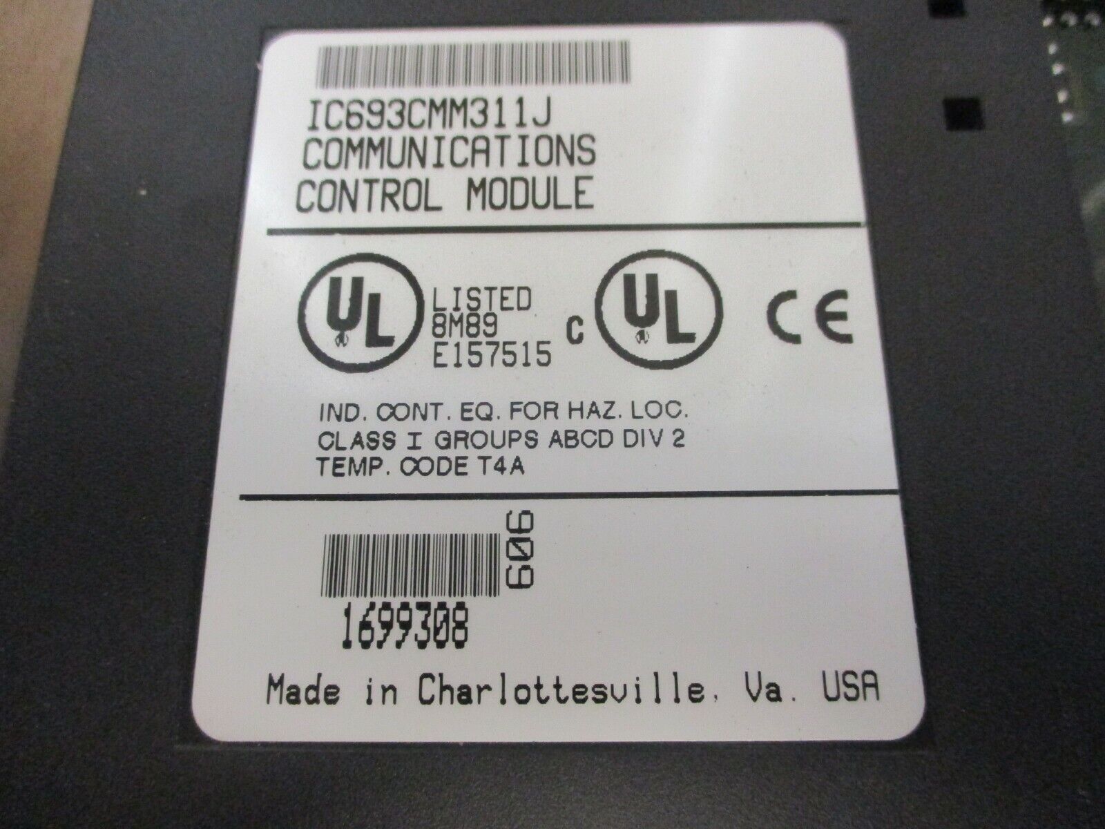 GE Fanuc Communications Control Module IC693CMM311J *Missing Display/Cover* Used