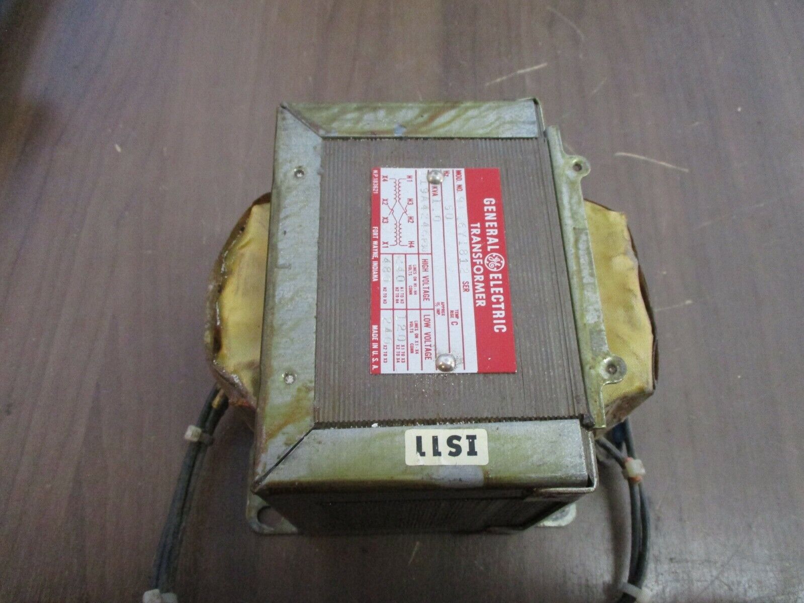 GE Transformer 9T56Y1812 1.0kVA Pri: 240/480V Sec: 120/240V 60Hz Used