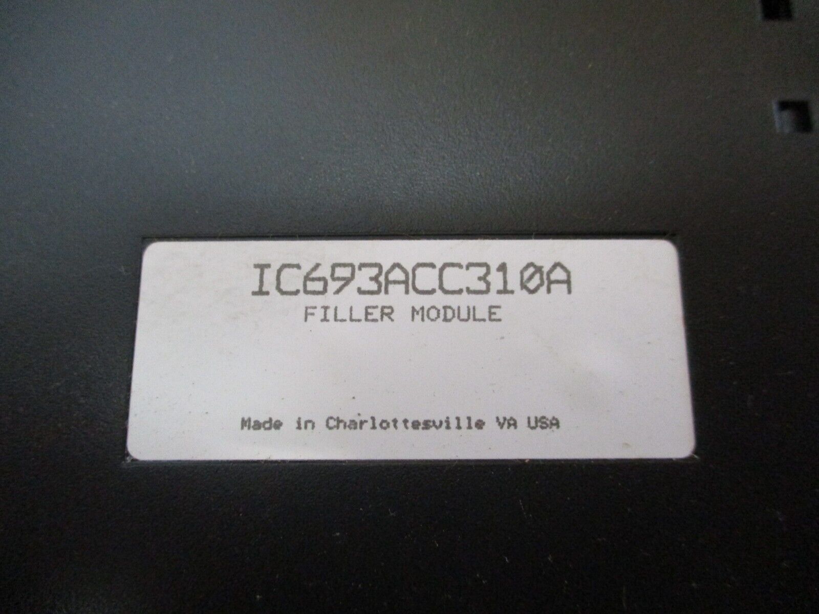 GE Fanuc Filler Module IC693ACC310A Used