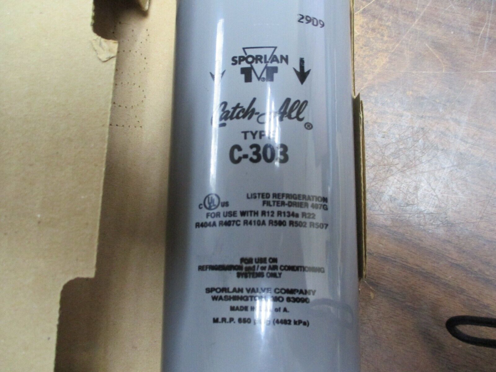 Sporlan C-303 Filter-Drier 620-0002-S3 New Surplus