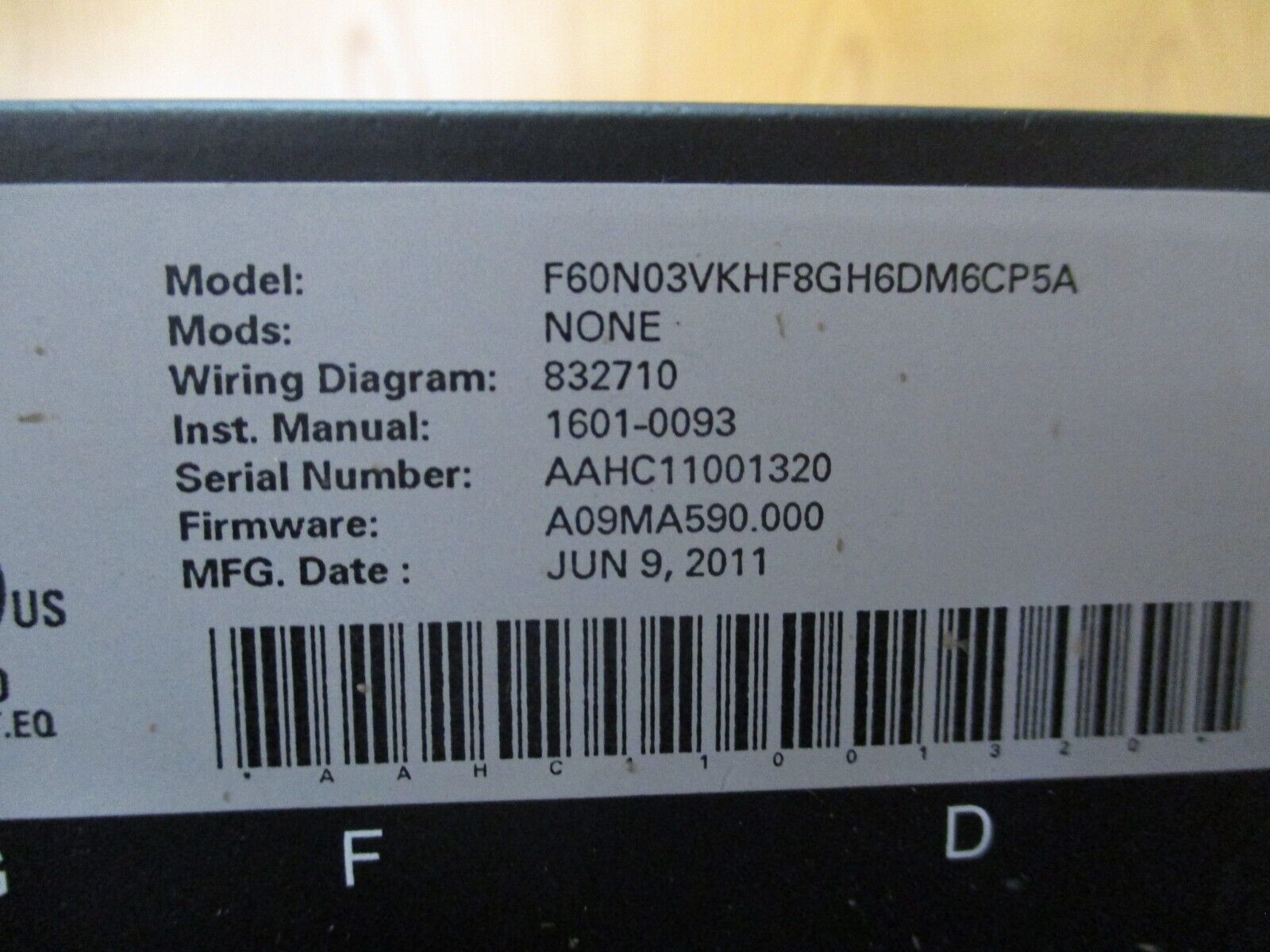 GE Multilin F60 UR Series Feeder Management Relay F60N03VKHF8GH6DM6CP5A Used