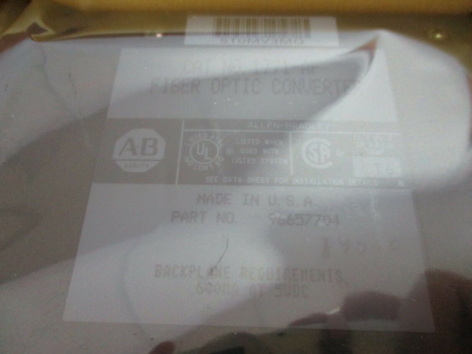 Allen-Bradley Fiber Optic Converter 1771-AF New Surplus