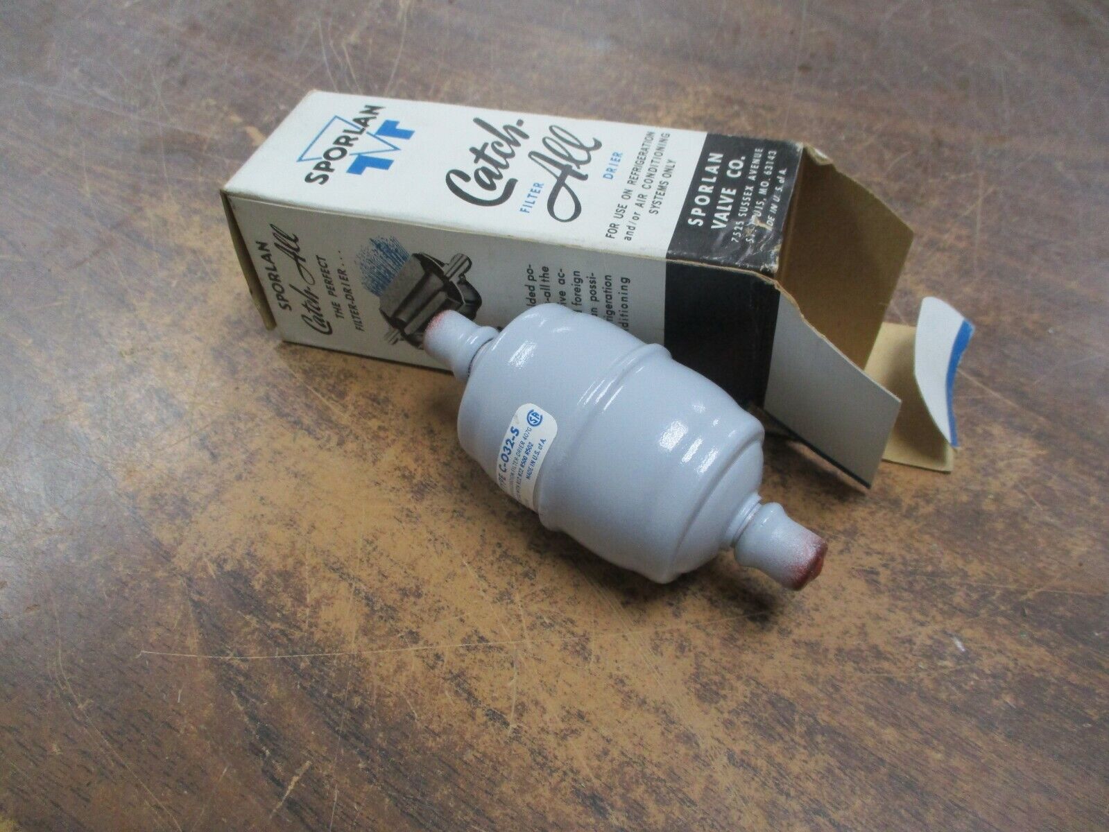 Sporlan Catch-All Filter-Drier C-032-S 1/4" ODF New Surplus