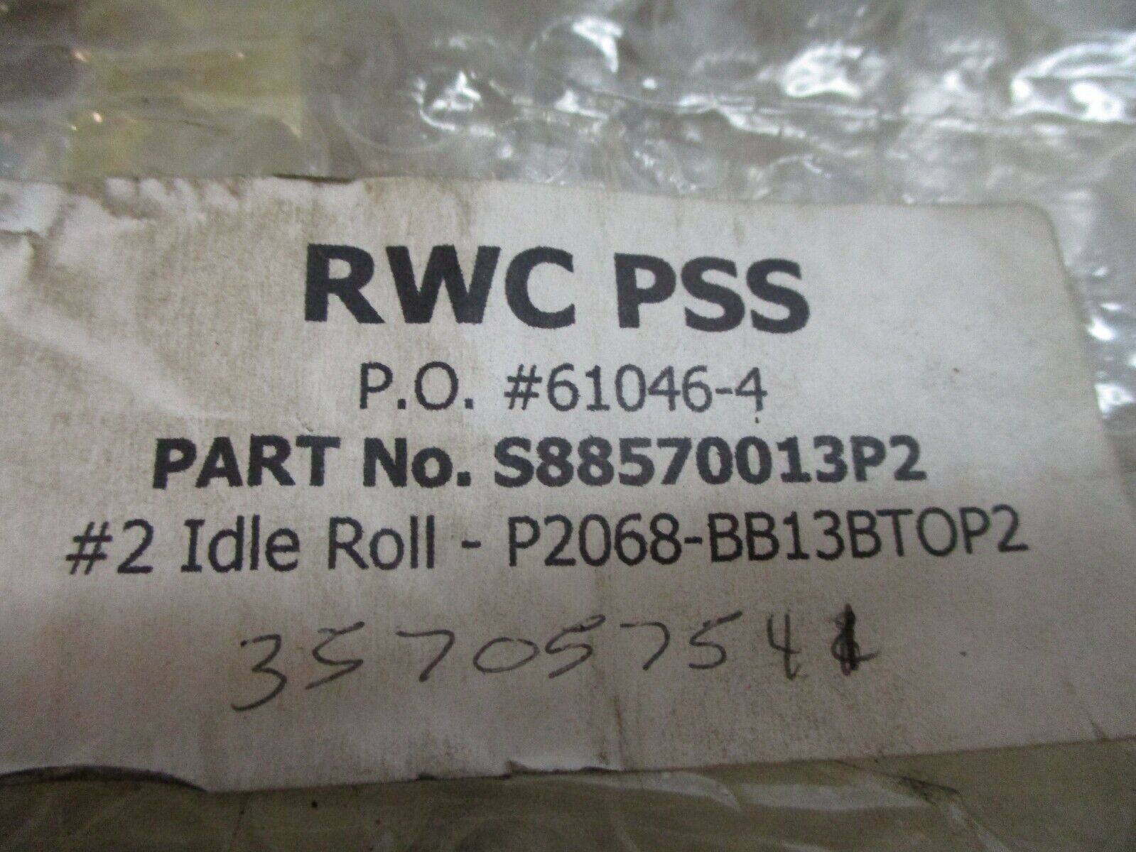 RWC #2 Idle Roll S88570013P2 P2068-BB13BTOP2 *No Box* New Surplus
