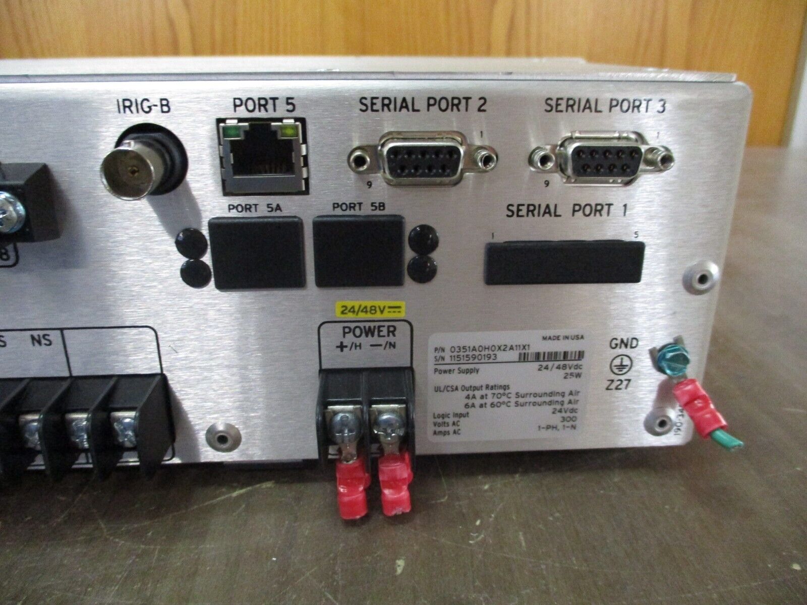SEL SEL-351A Protection System 0351A0H0X2A11X1 Supply: 24/48VDC Logic: 24VDC