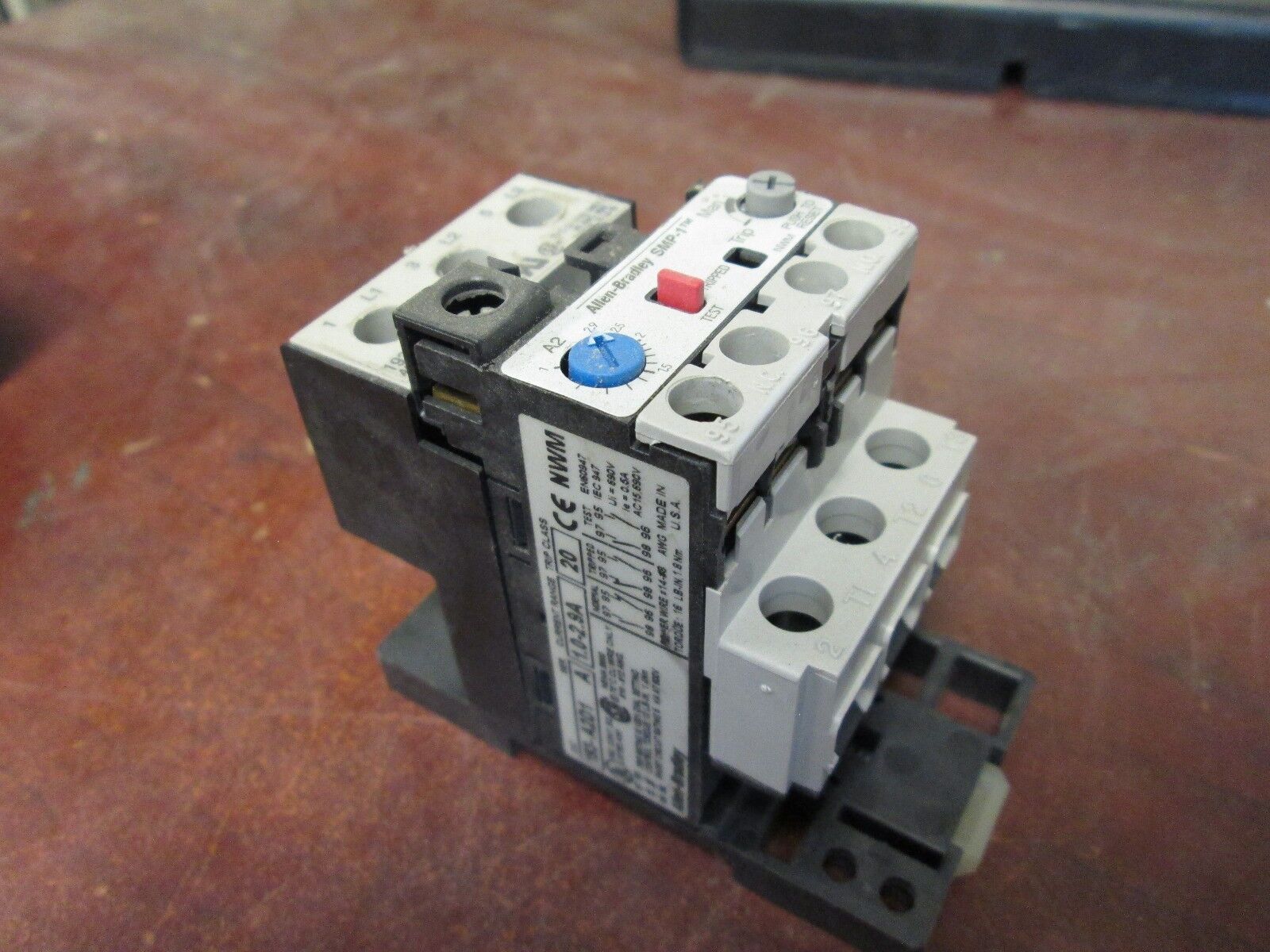 Allen-Bradley SMP-1 Solid State Overload 193-A2D1 Range: 1 - 2.9A w/ Base Used