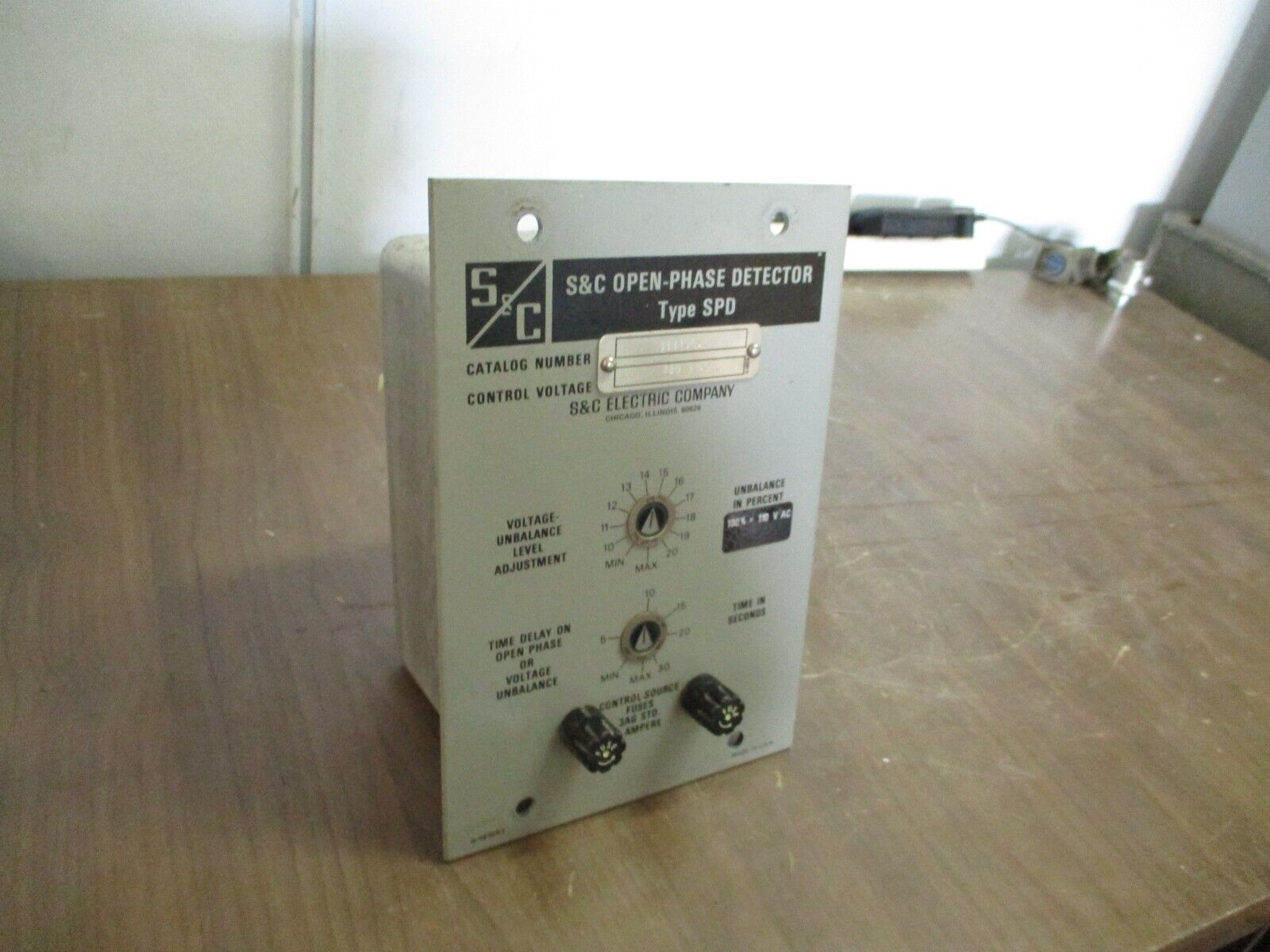 S&C Type SPD Open-Phase Detector 38870R2-D 120VAC Control Used
