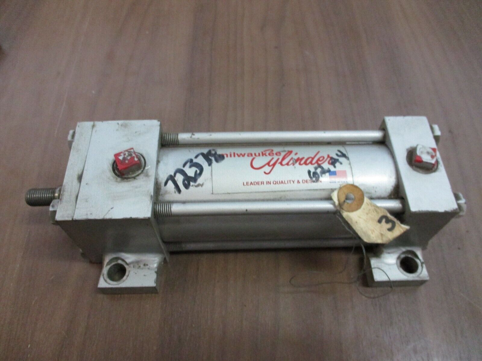 Milwaukee Cylinder Pneumatic Cylinder A-42 250 PSI Bore: 2" Stroke: 4" Used