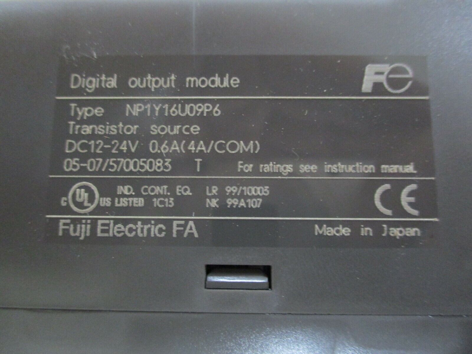 Fuji Electric Digital Output Module NP1Y16U09P6 12-24VDC 0.6A Used