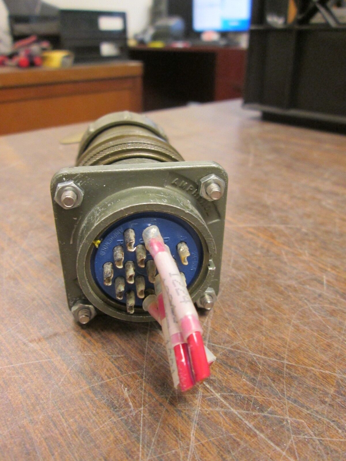 Amphenol Plug & Receptacle Set 24-5S / 24-5P 16-Pin Used