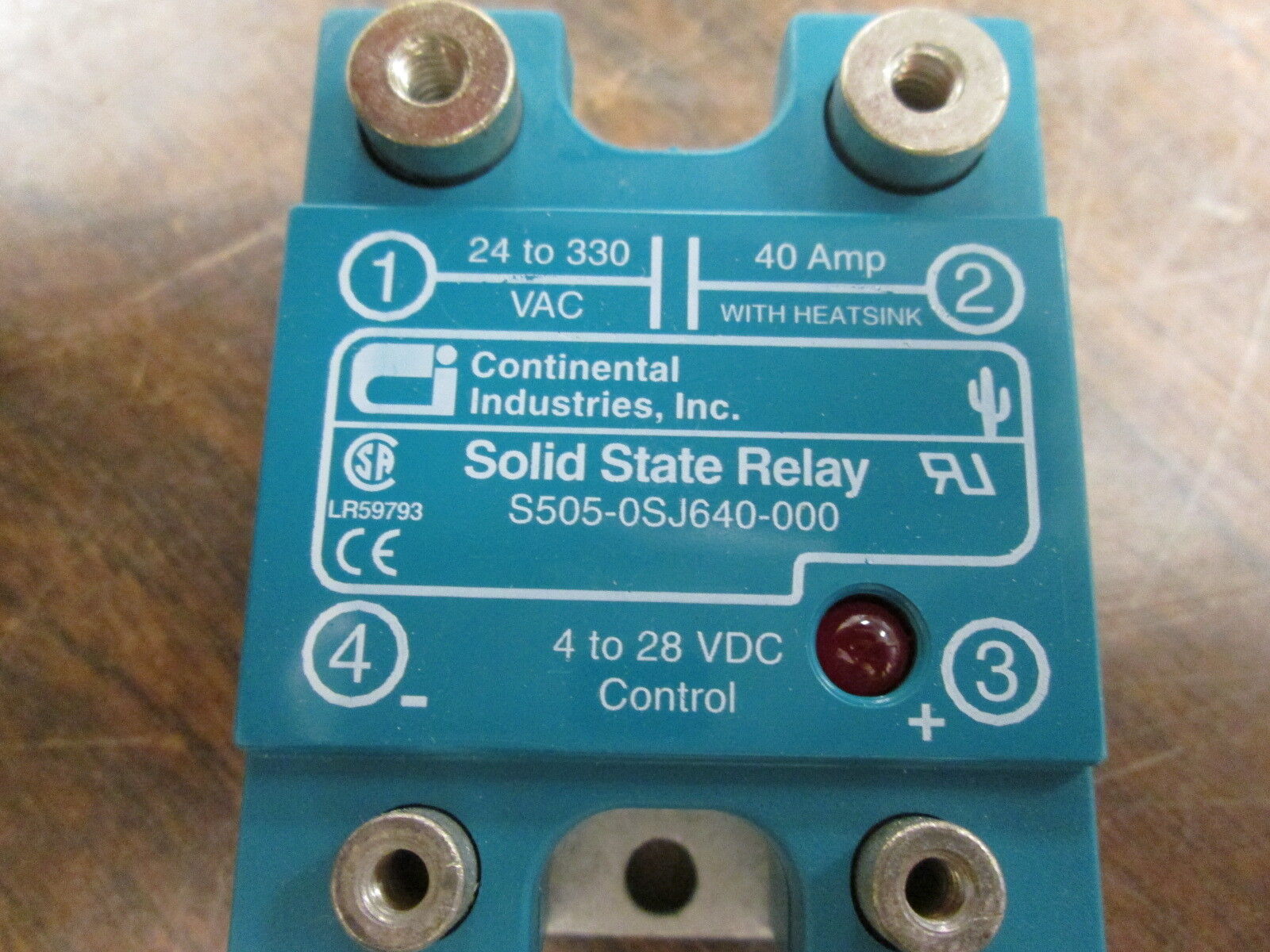 Continential Industries Solid State Relay S505-0SJ640-000 Input:4-28VDC New Surp