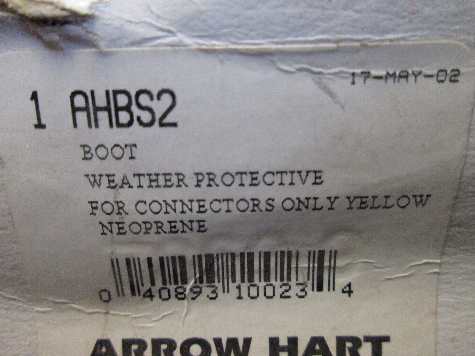Arrow Hart Weather Protective Plug Boot AHBS2 *Yellow Neoprene* New Surplus