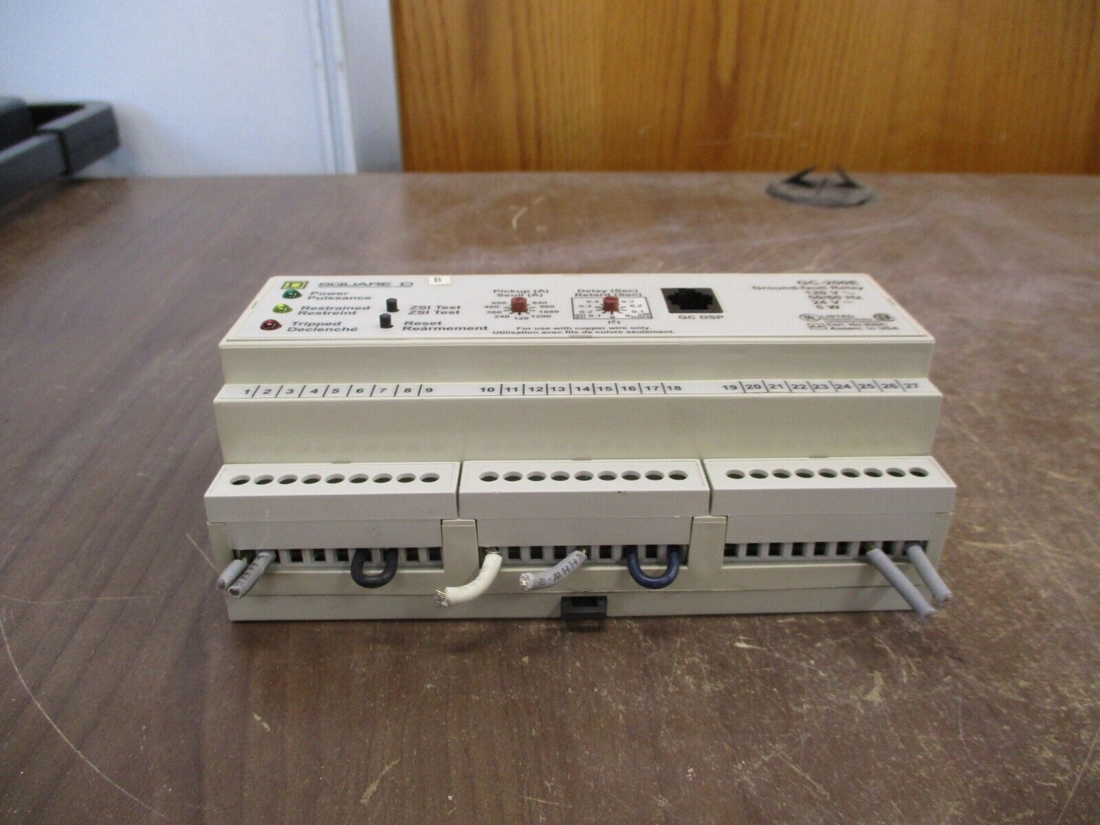 Square D Ground-Fault Relay GC-200E 120VAC 24VDC Used