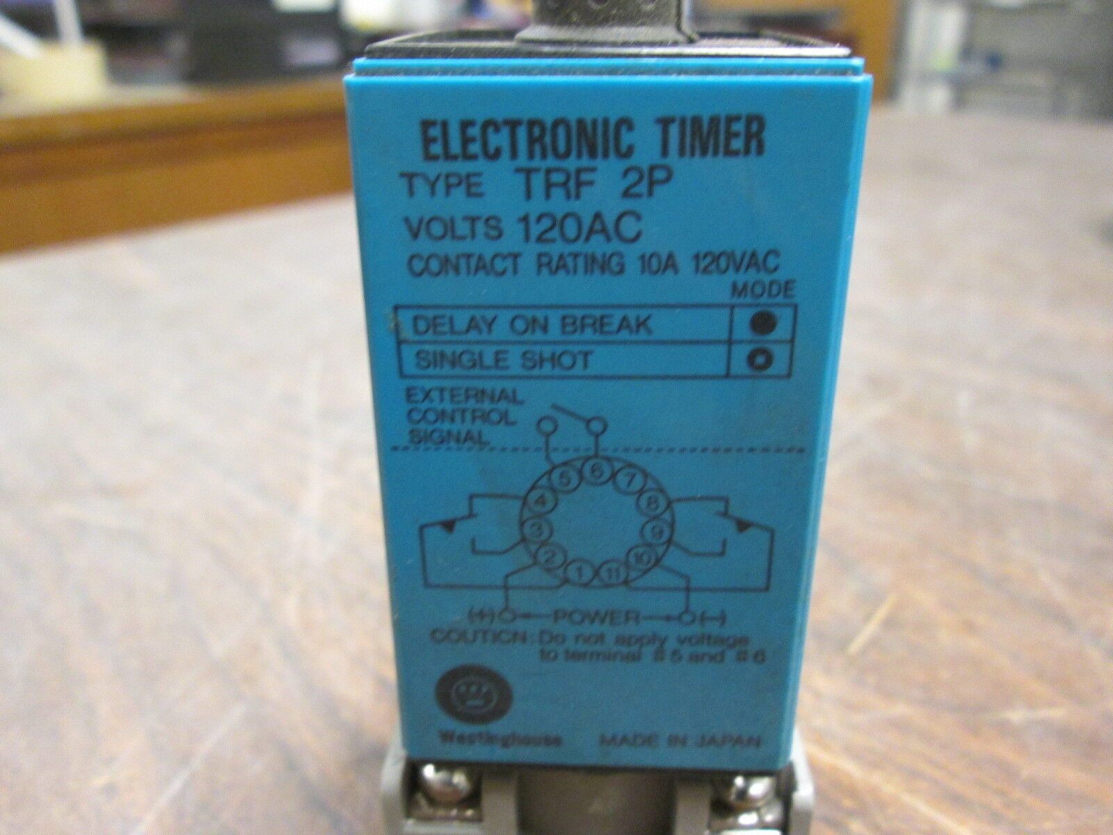 Westinghouse Timer TRF 2P 120VAC 10A, Used