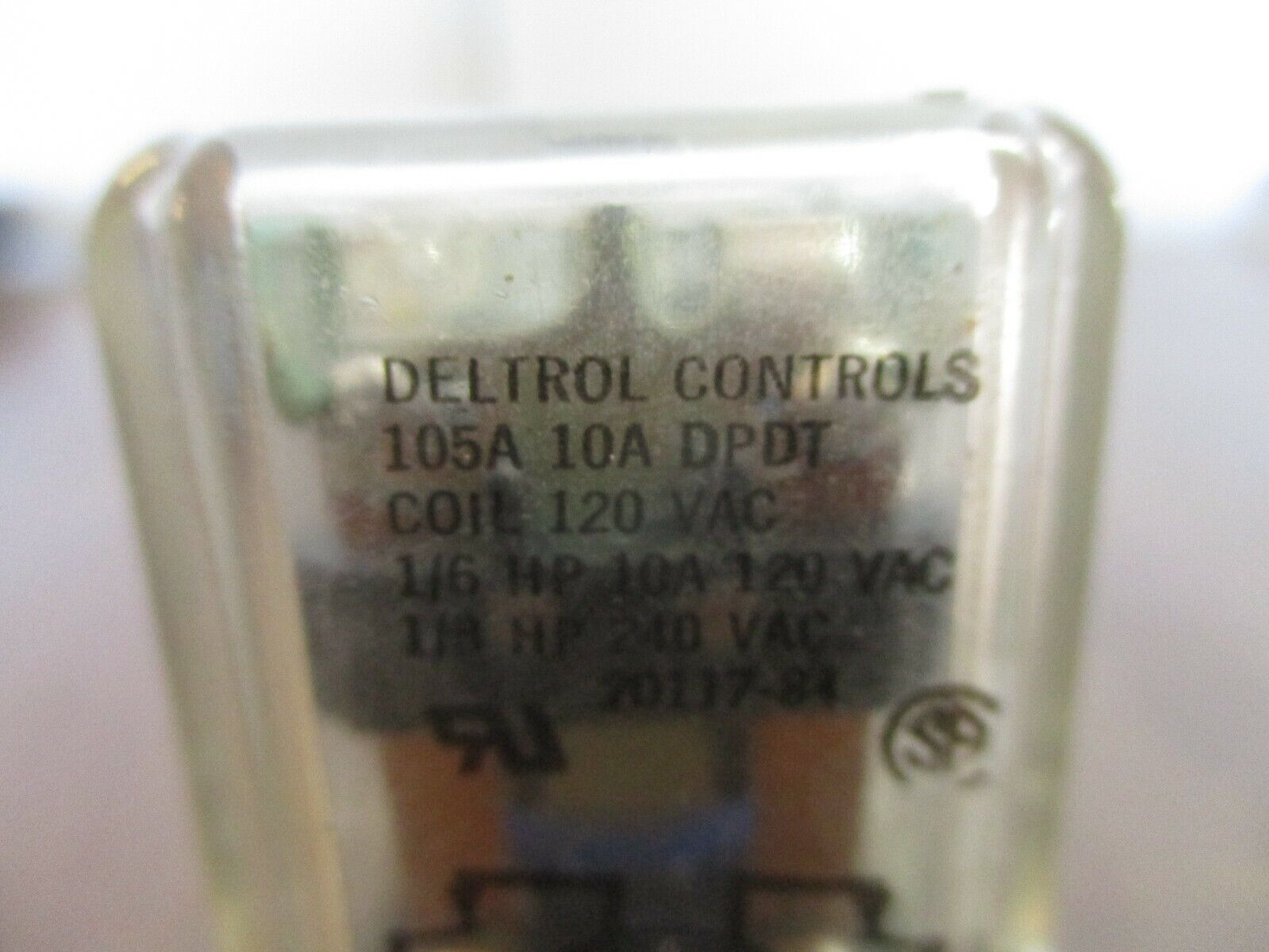 Deltrol Controls Relay 105A 10A DPDT 120V Coil w/ Base *Lot of 2* Used