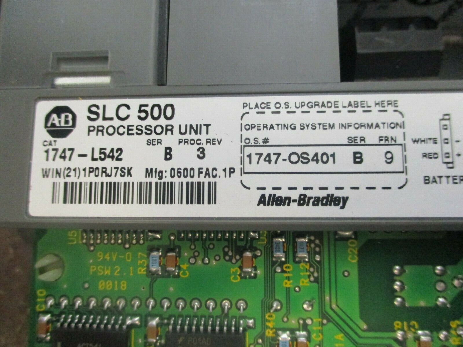 Allen-Bradley SLC 500 Processor Unit 1747-L542 Ser. B Proc. Rev.: 3 Used