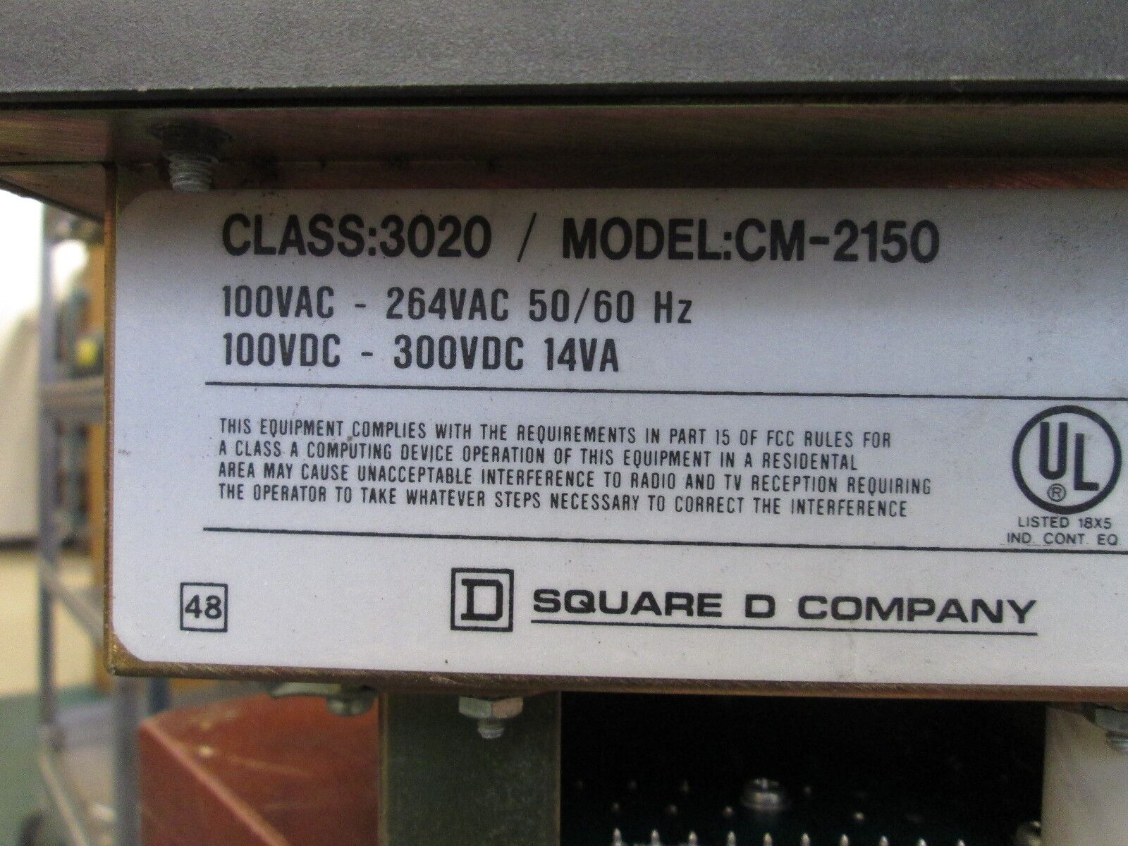 Square D PowerLogic Circuit Monitor 3020 CM-2150 w/ 3020 IOM-11 100-264VAC Used