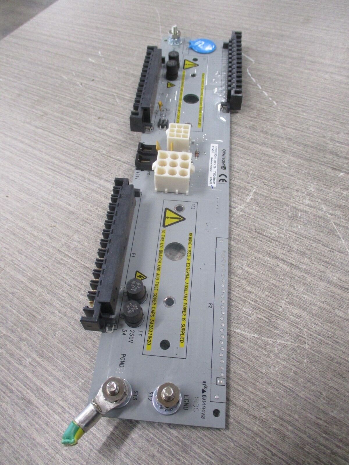 Emerson Ovation Local I/O Transition Panel 1P00028G01 Rev. 09 Used