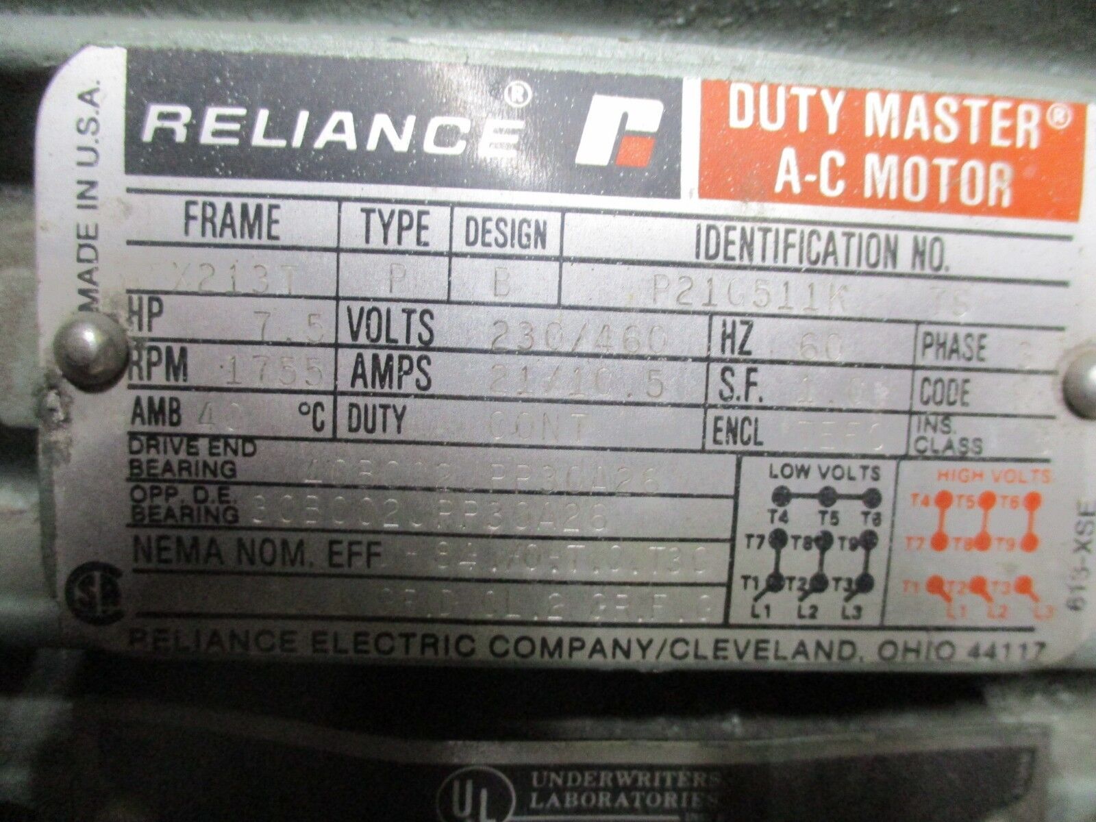 Cooper Industries Compressor ASKAAC 7.5HP 80 W.C. Tank Used