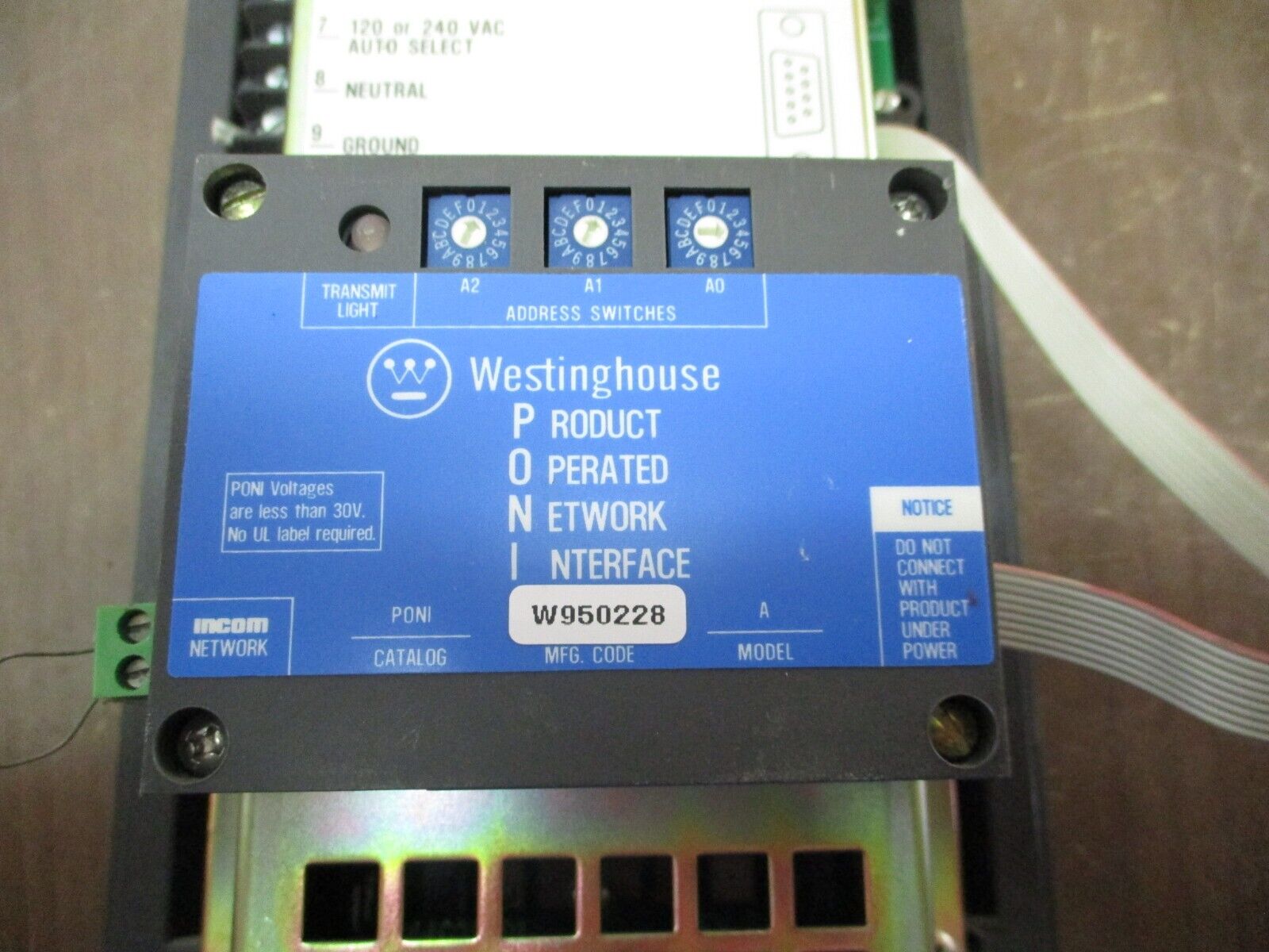 Westinghouse Assemblies Electronic Monitor II 2D78548G04 w/ PONI Module Used