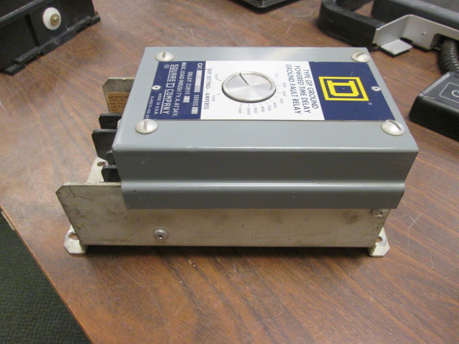 Square D Type GP Ground Powered Time Delay Ground Fault Relay GP-200C Used