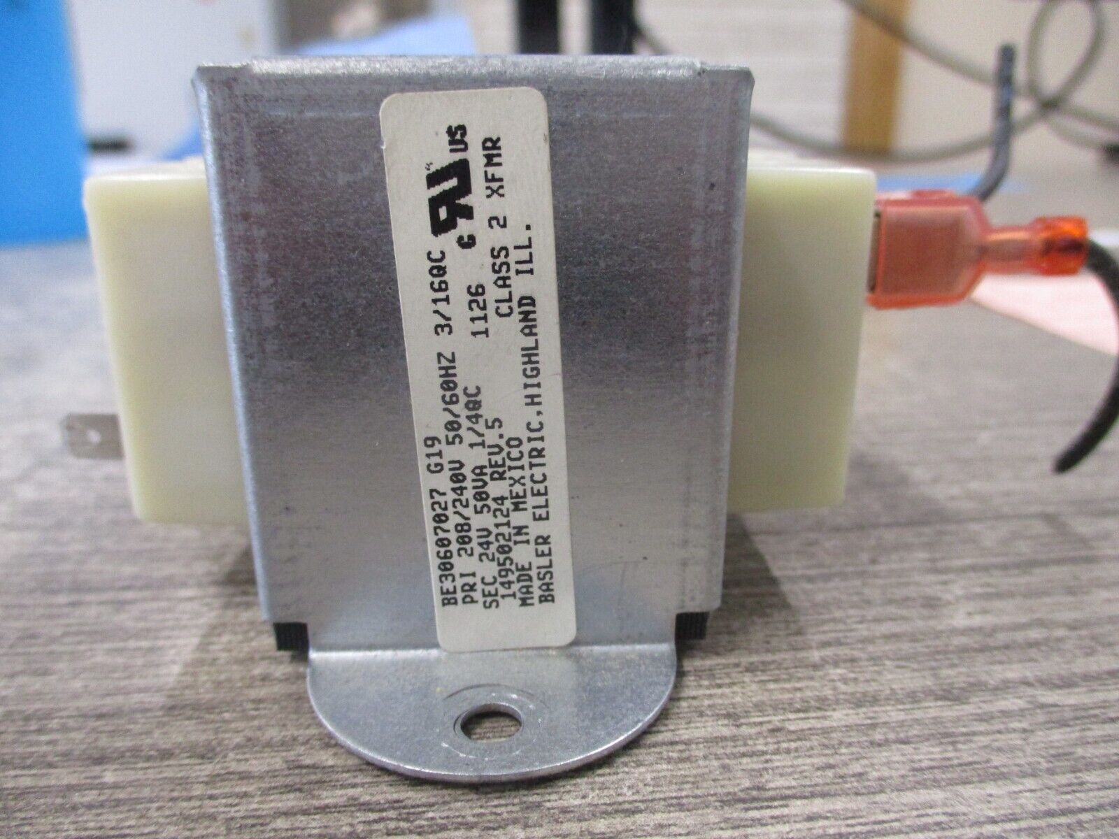 Basler Electric Transformer BE30607027 G19 50VA Pri:208/240V Sec:24V 50/60Hz