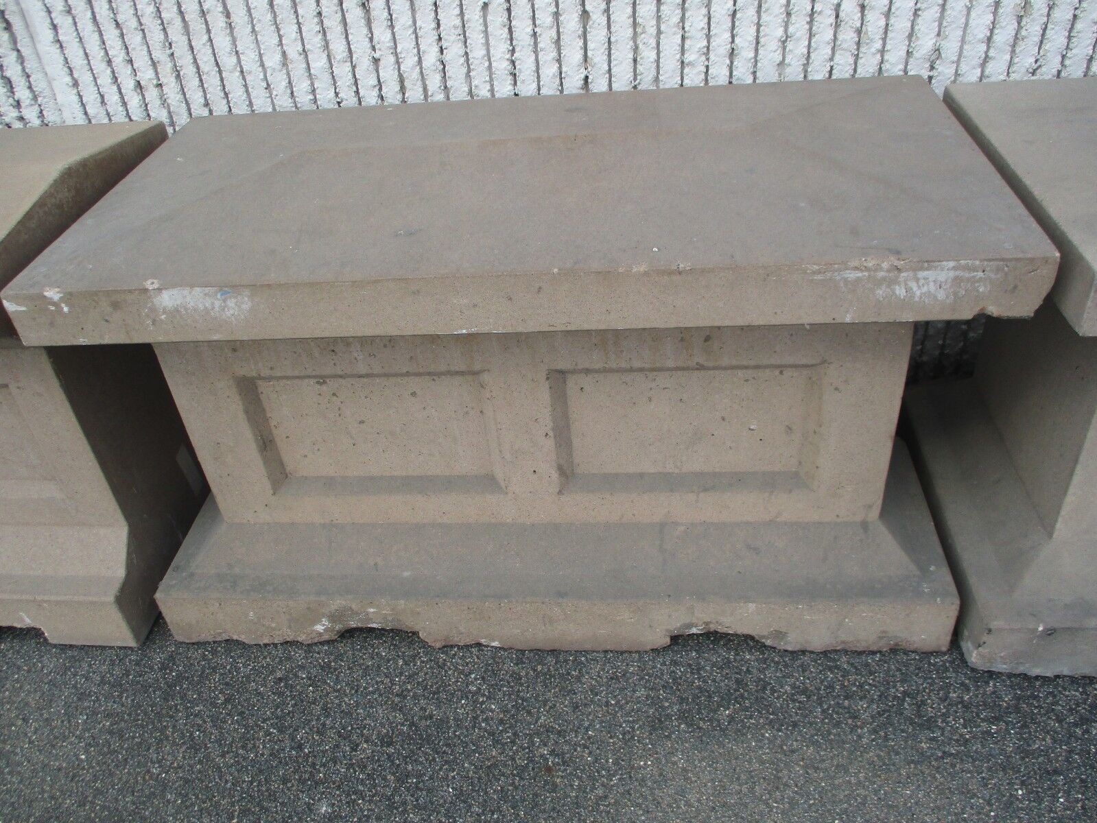 Petersen Decorative Concrete Security Barriers 5' Long 30" Wide 34" Tall Used