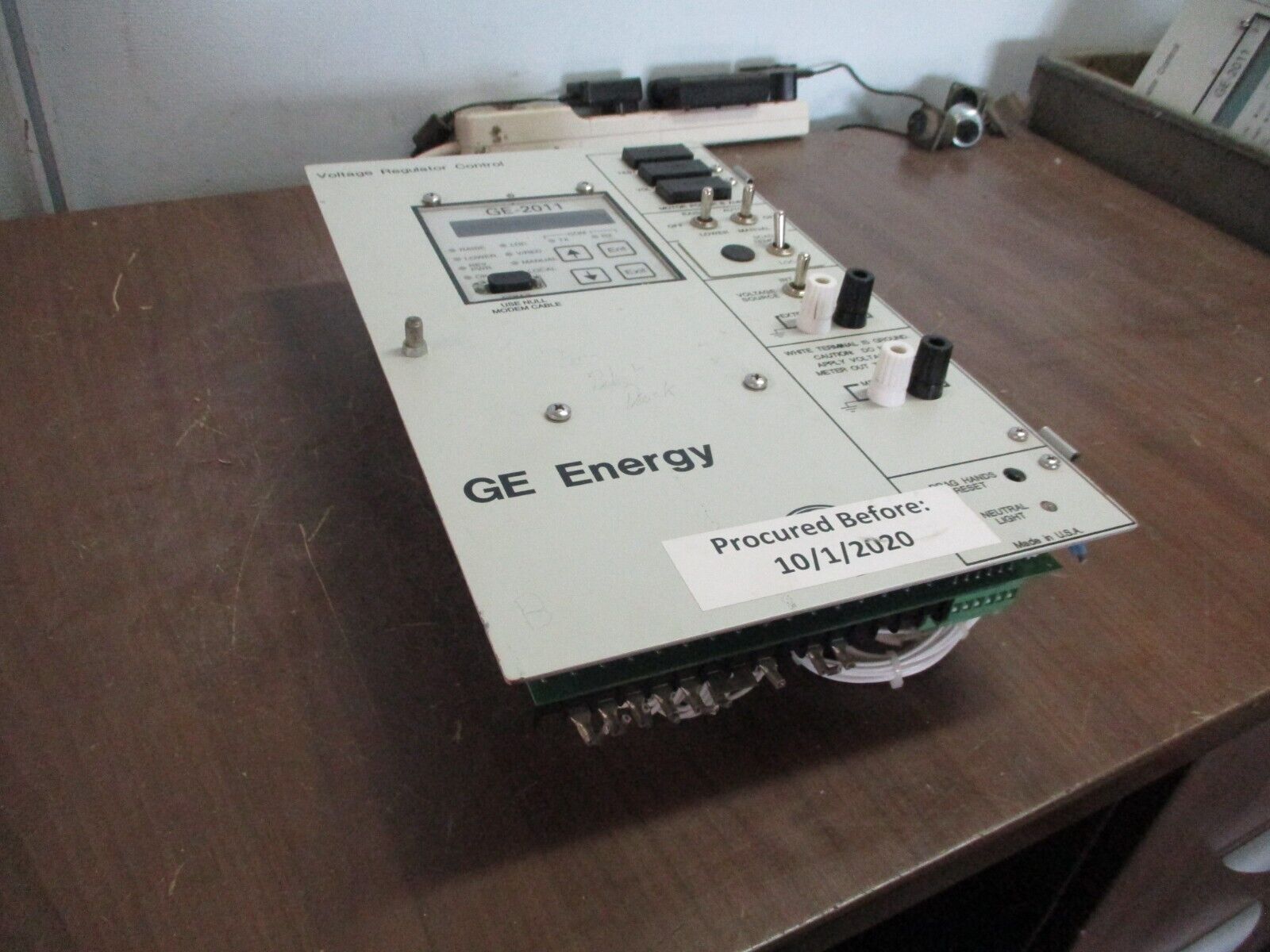 GE GE-2011 Voltage Regulator Control GE-2011C-6SL S/W: D-0146V08.10.07 Used