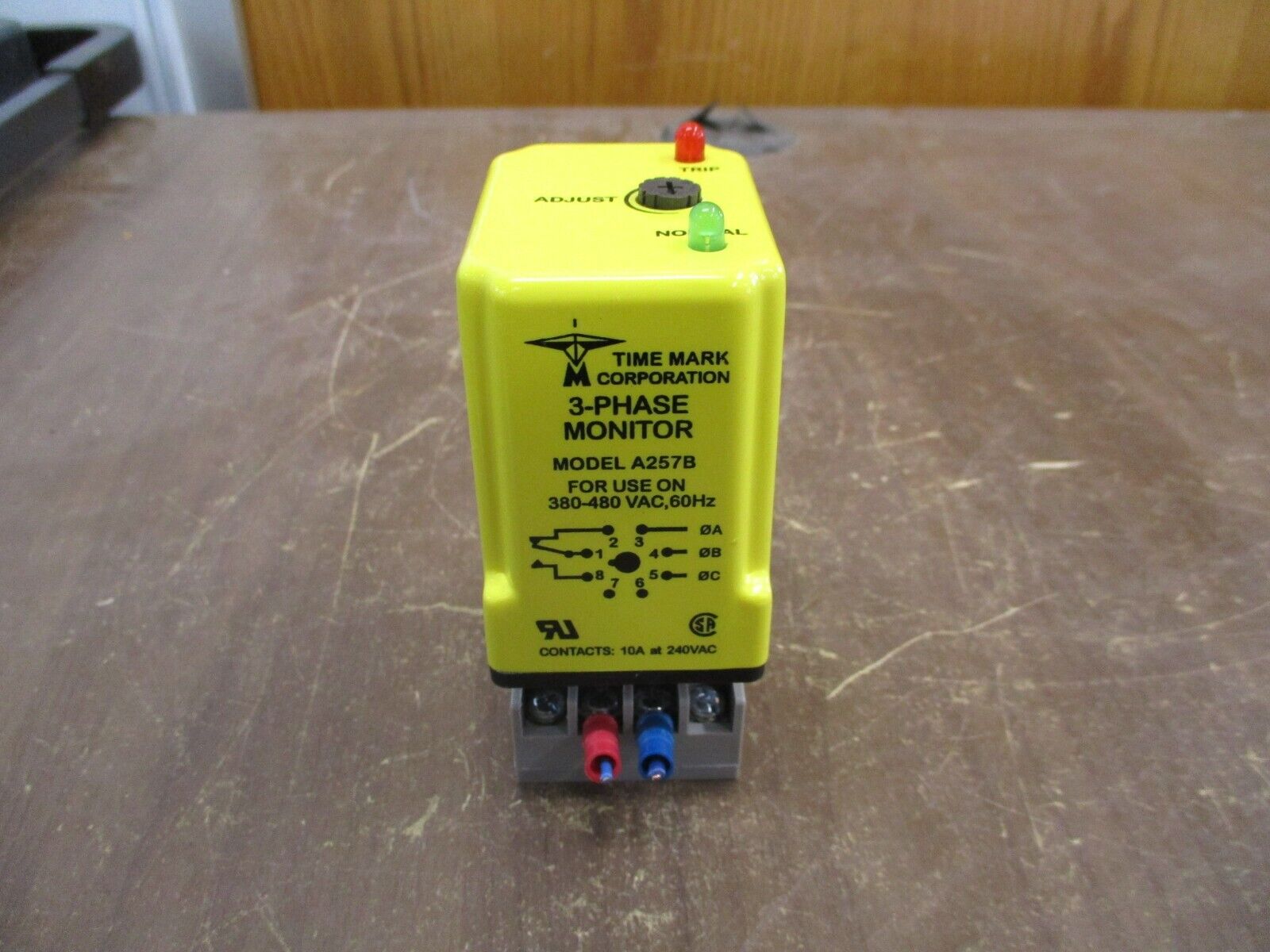 Time Mark 3-Phase Monitor A257B 380-480VAC 60Hz w/ Base Used