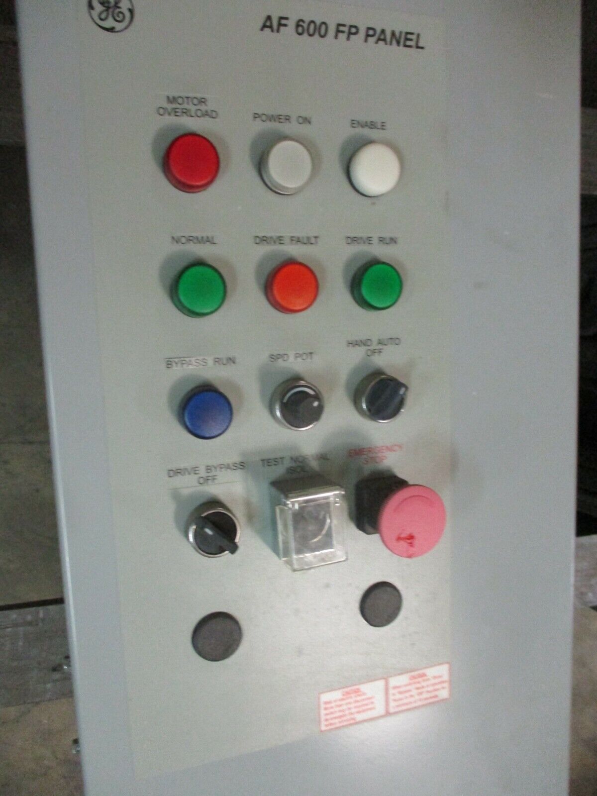 GE AF-600 FP AC Drive w/ Bypass 6KFPH30051RD4XX 5HP 3Ph 460V Used