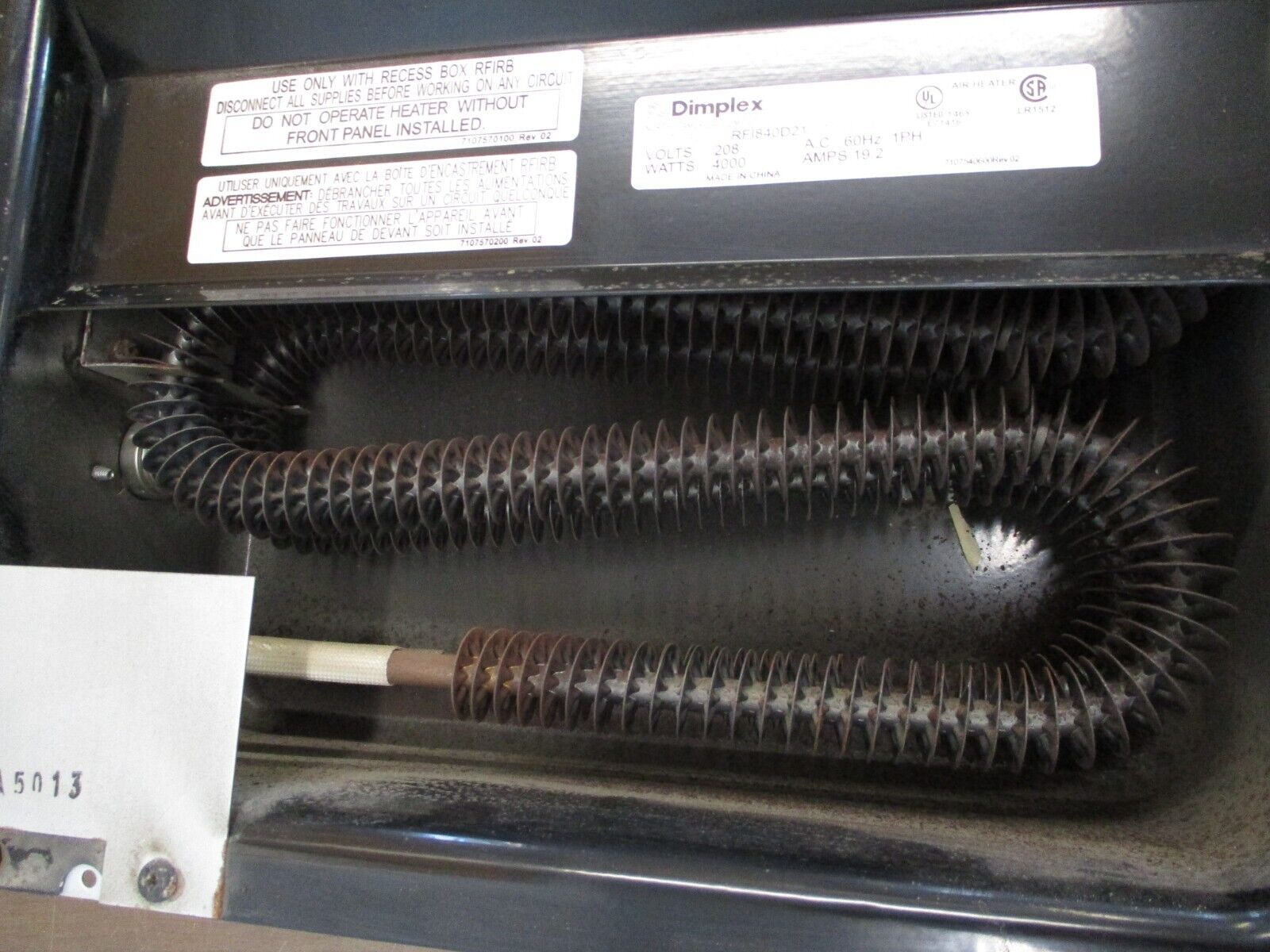 Dimplex Electric Wall Heater RFI840D21W 4000W 208V 60Hz 1Ph New Surplus