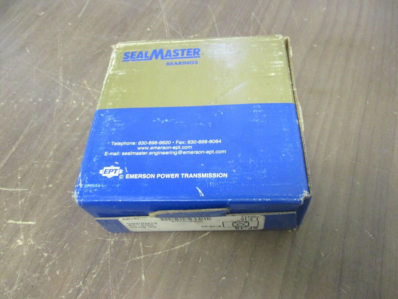 SealMaster Gold Line Flange Bearing SF-19 1 3/16" New Surplus