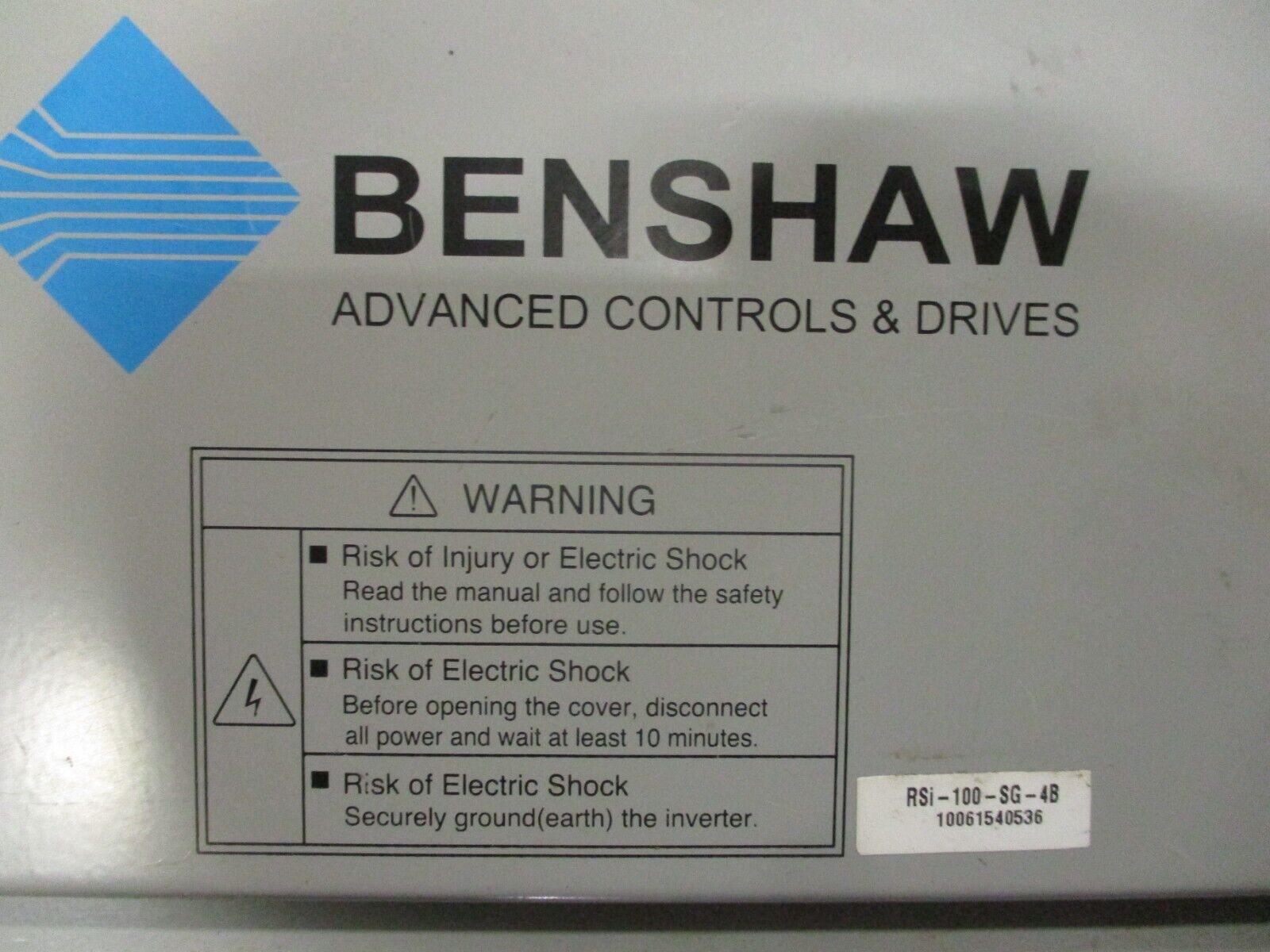 Benshaw RSi SG Series AC Drive RSi-100-SG-4B 100HP 3Ph Input: AMPS: 162