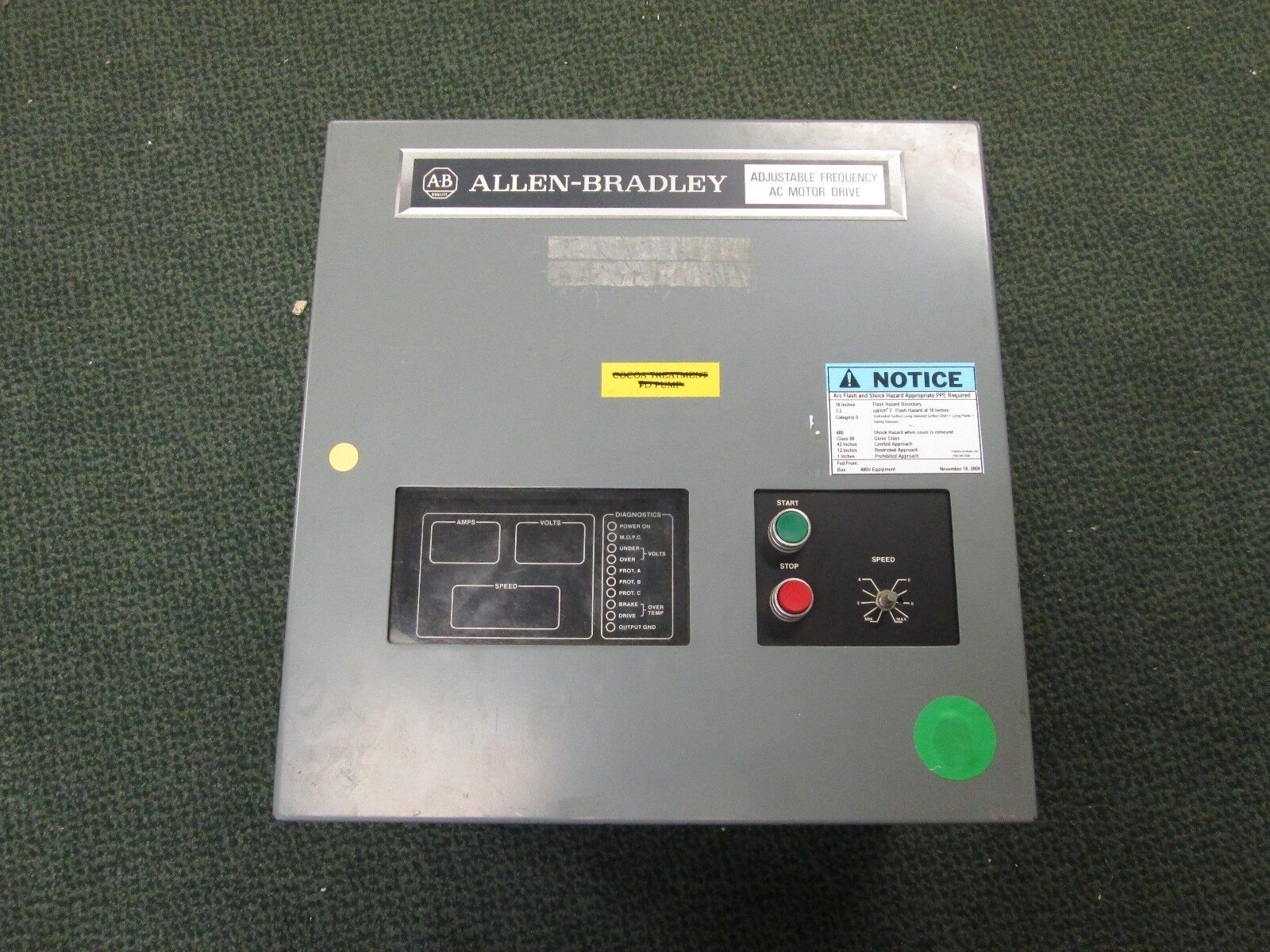 Allen-Bradley 1334 AC Drive 1334-EJB-N4-T3 15HP 3Ph Out: 0-460V 15A 12KVA Used