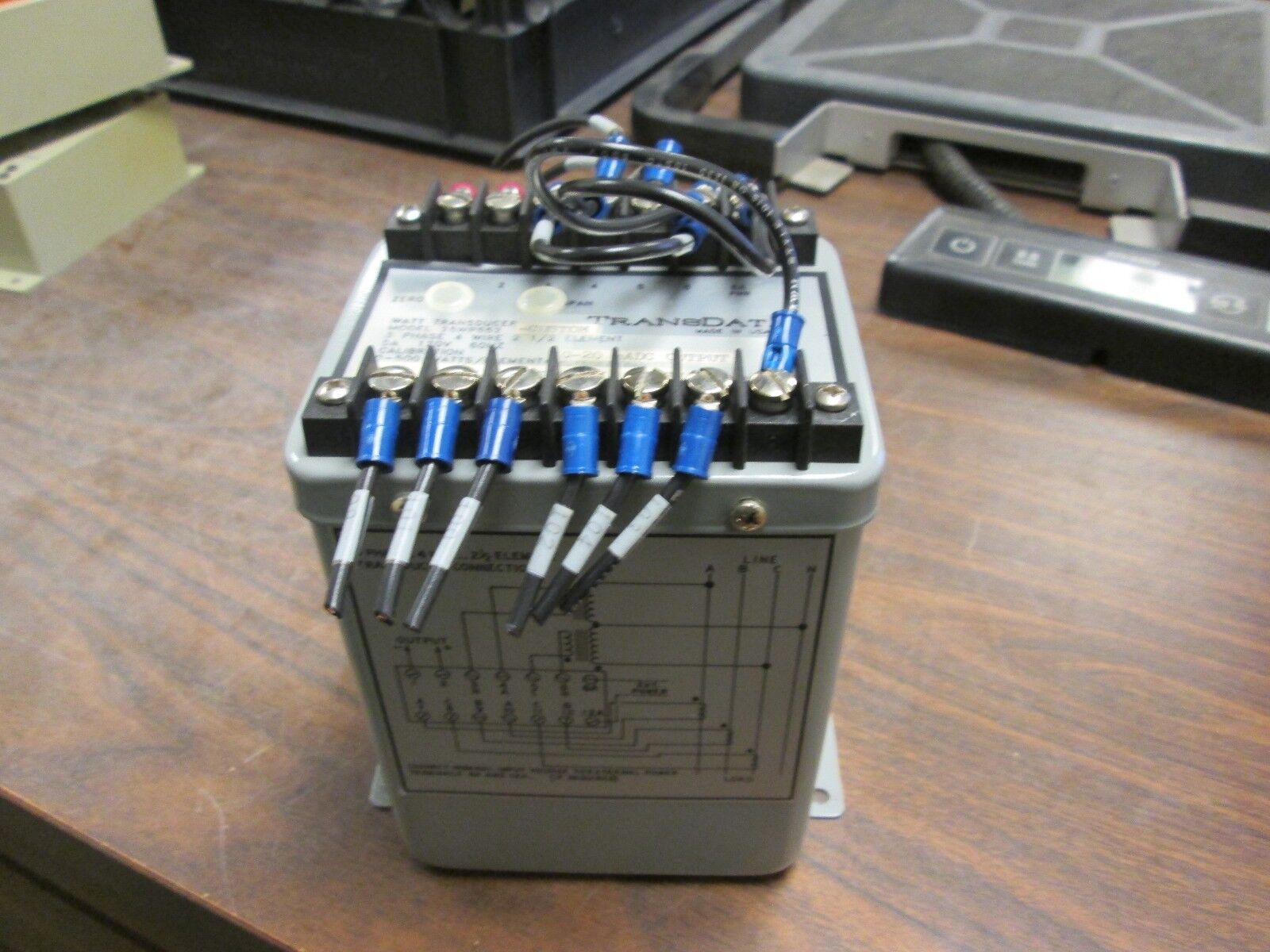TransData Watt Transducer 25WP552 3Ph 4W 2 1/2 Element 5A 120V 60Hz Used