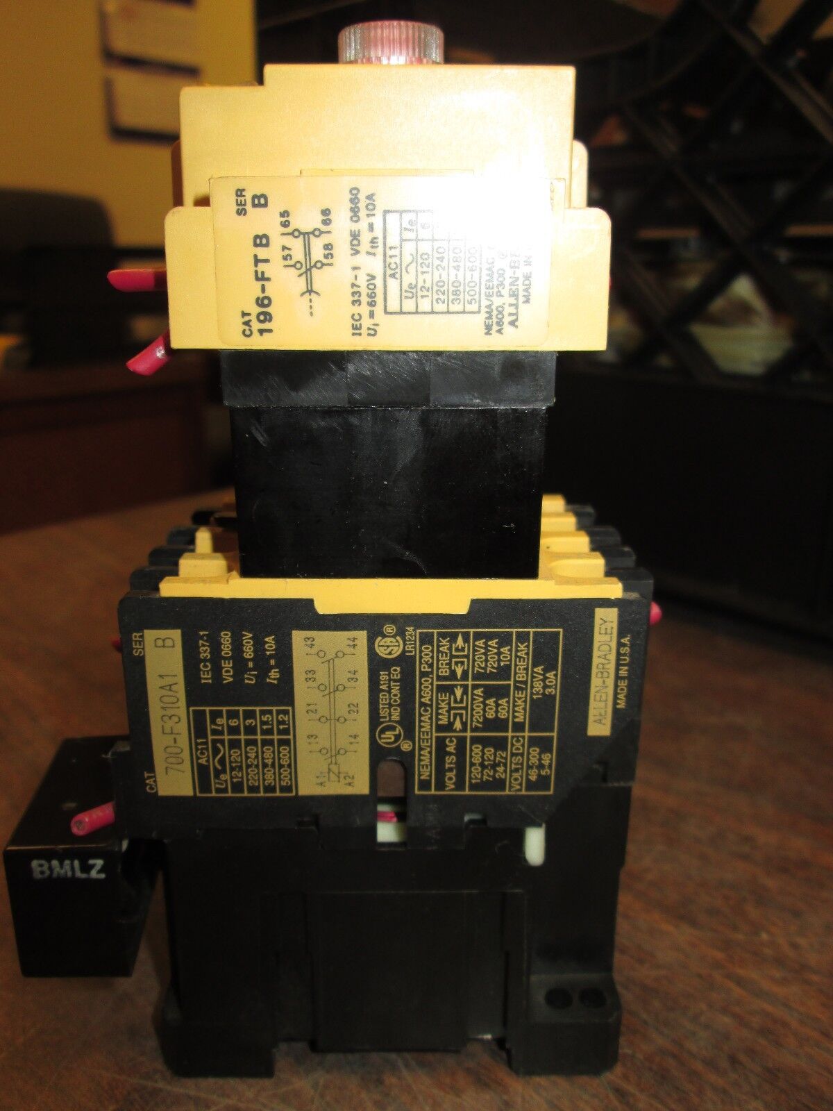 Allen-Bradley Contactor 700-F310A1 196-FTB 199-FSMA1 120V Coil Used