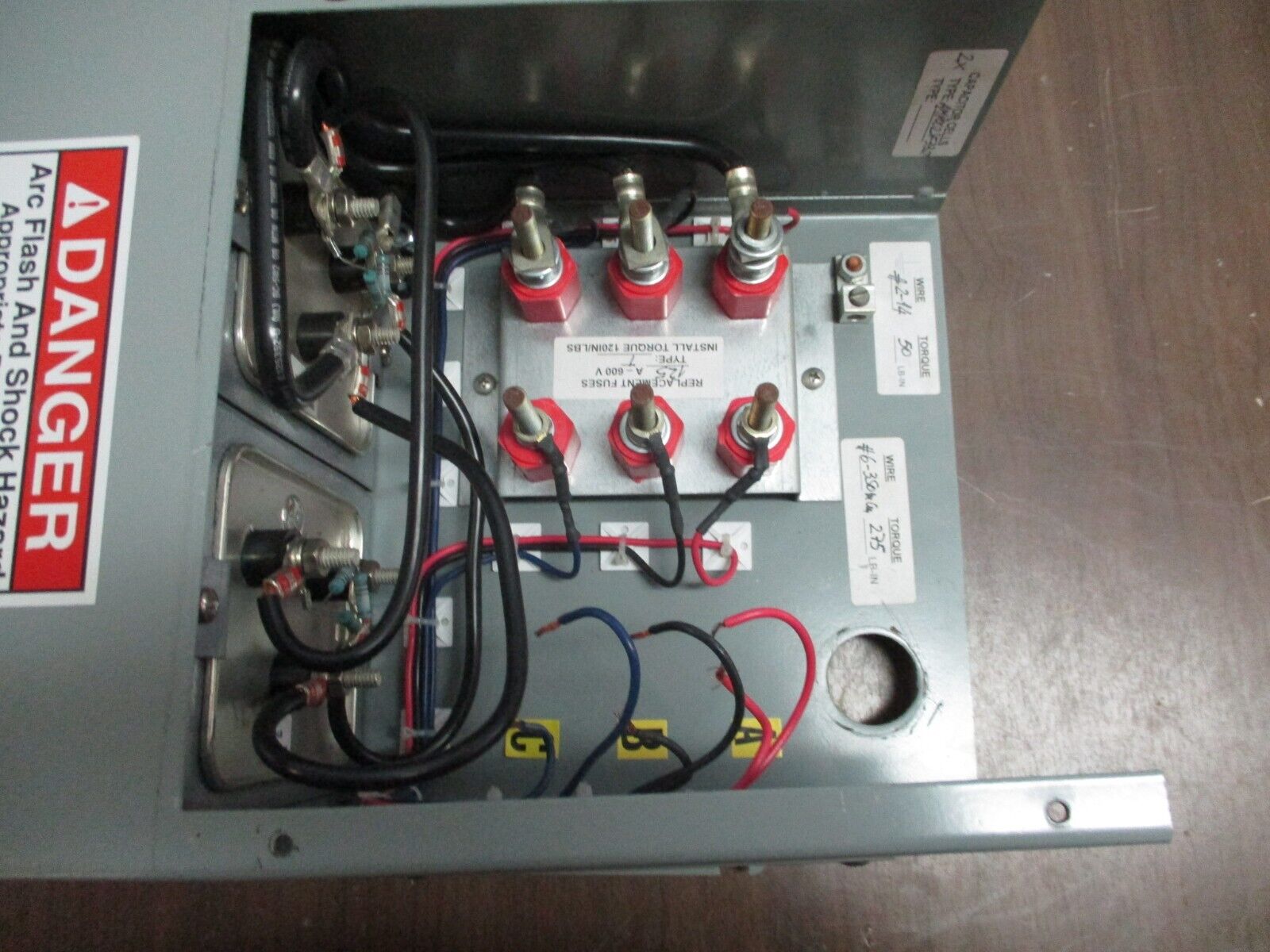 PS Capacitor PS4P50BFL 50KVAR 3Ph 480V 60Hz *No Cover* Used