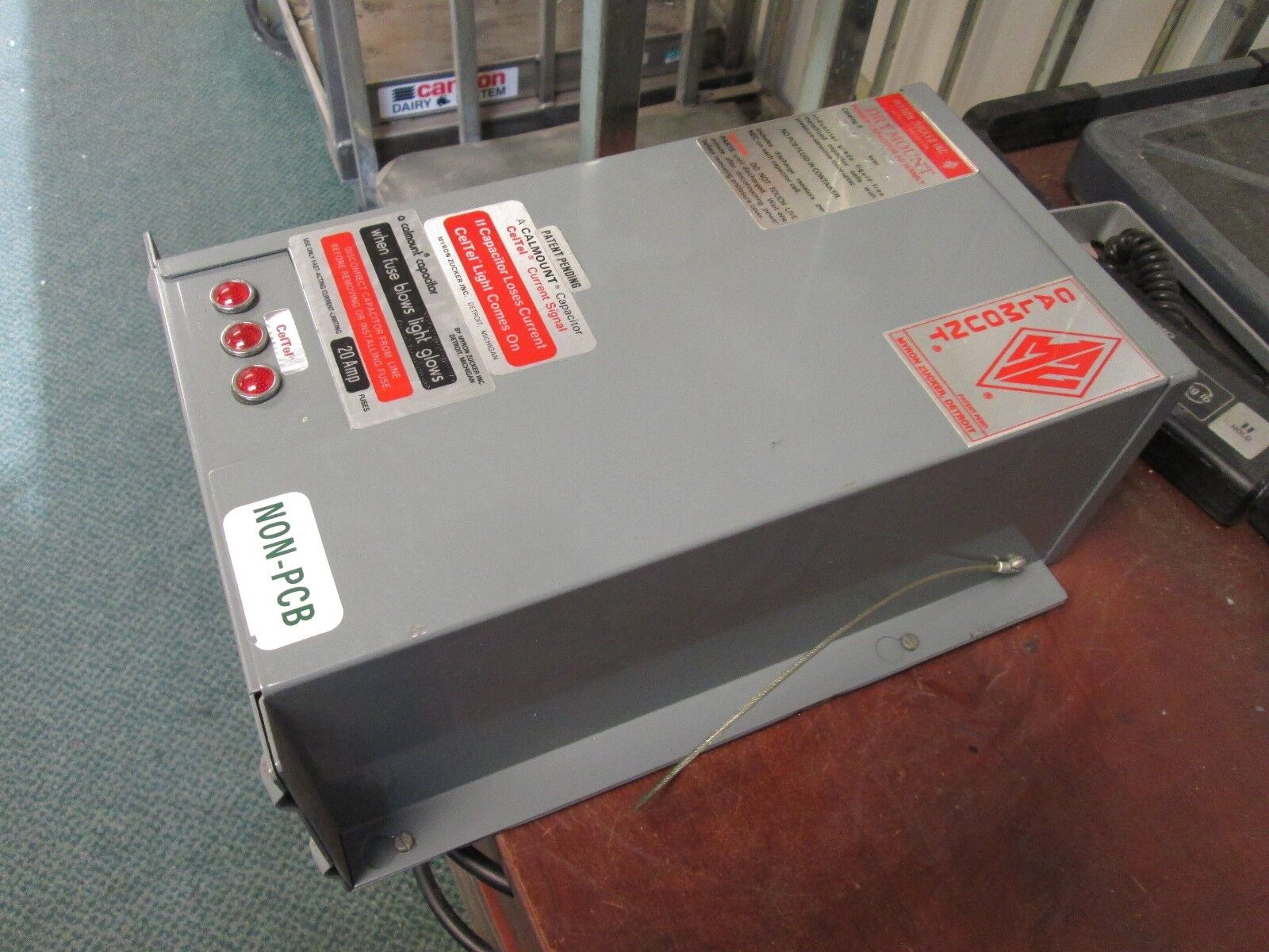 Calmount Drymount Power Capacitor KID43007x-3 7.5 KVAR 480V 60Hz 3Ph Used