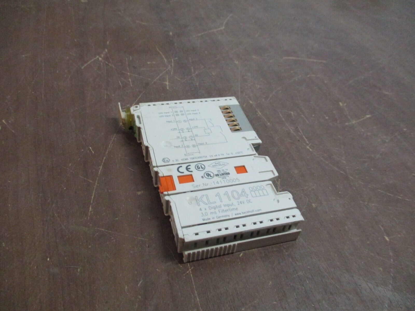 Beckhoff Digital Input Module KL1104 24VDC 4x 3.0ms Filtertime Used