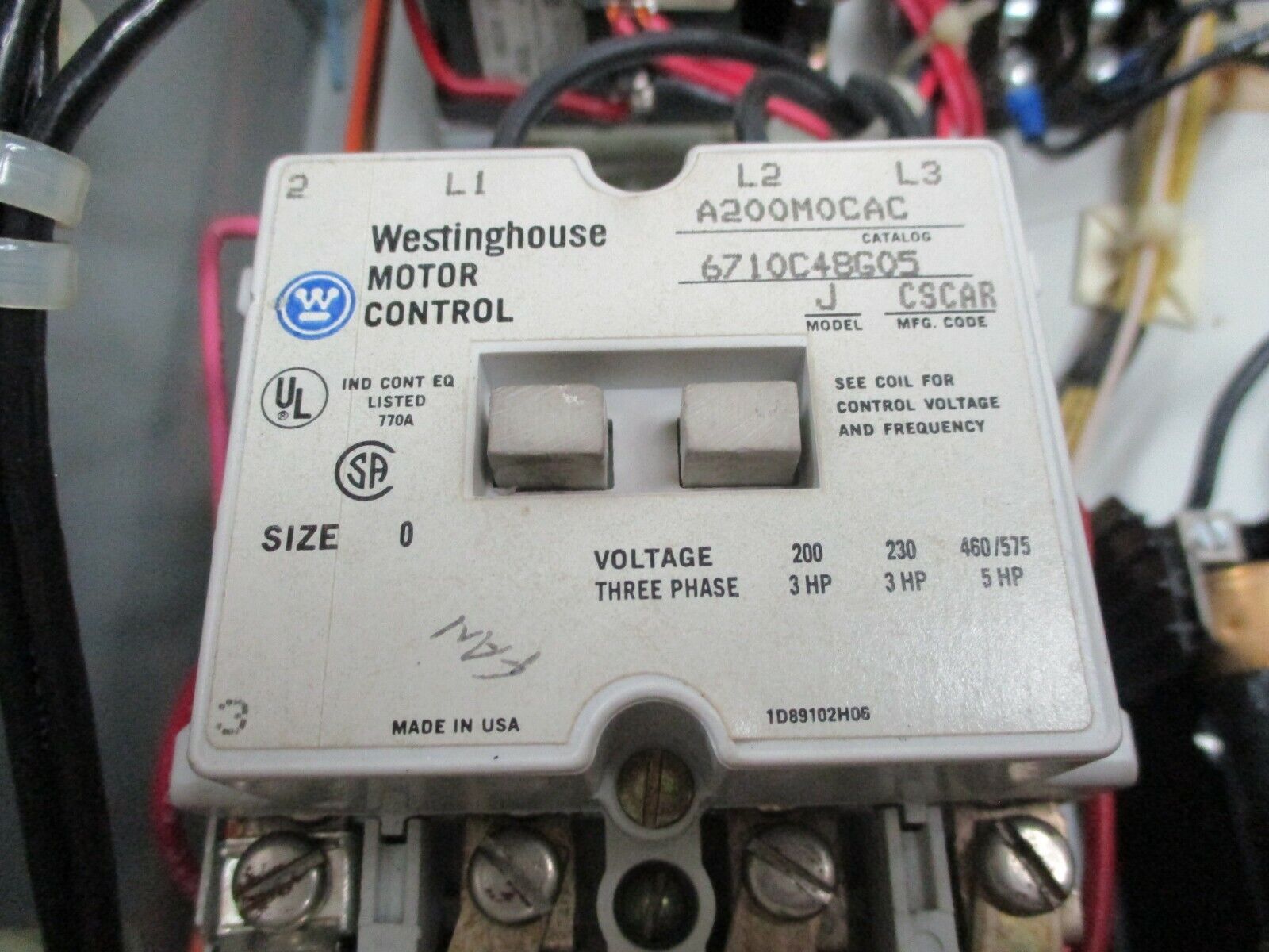 Westinghouse Fusible Size 0 Double Combination A21450AAA-AB5LTT4 19A 600V Used