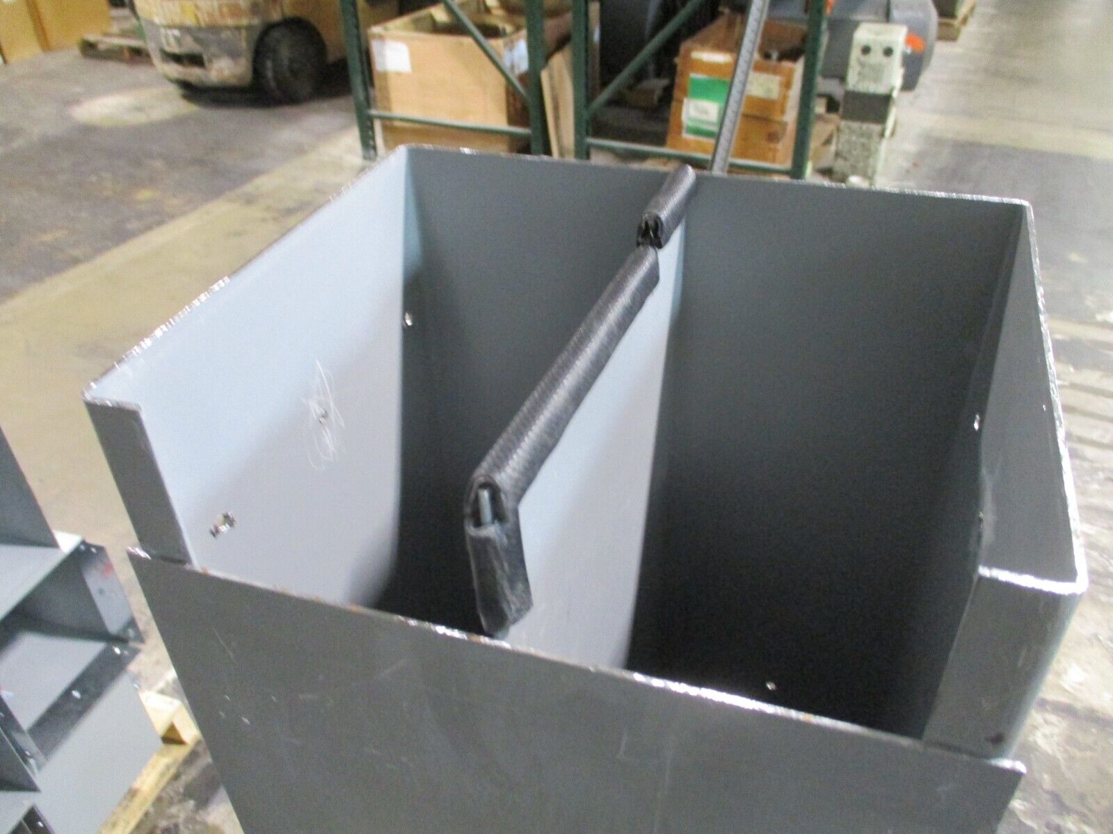 AMP Wireway w/ 90° End Length: 60" Ends: 10" x 8" to 10" x 10" Used