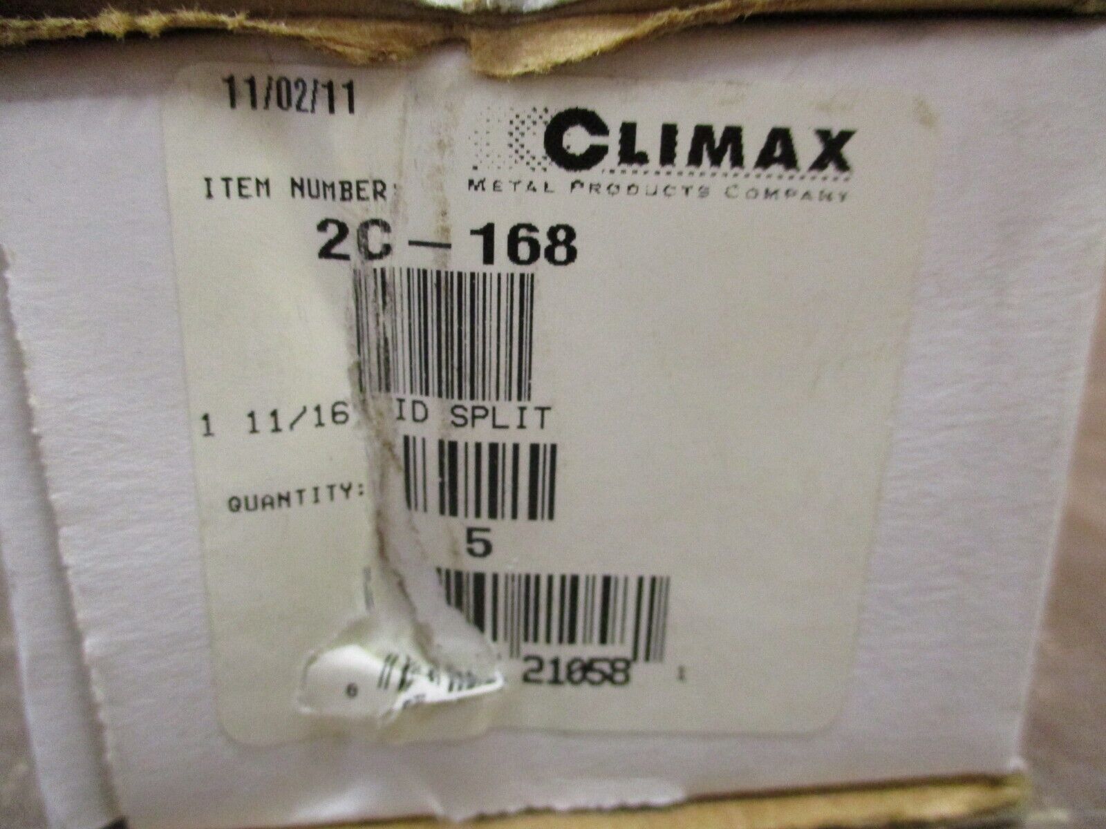 Climax Clamping Shaft Collar 2C-168 1-11/16" ID *Box of 5* New Surplus