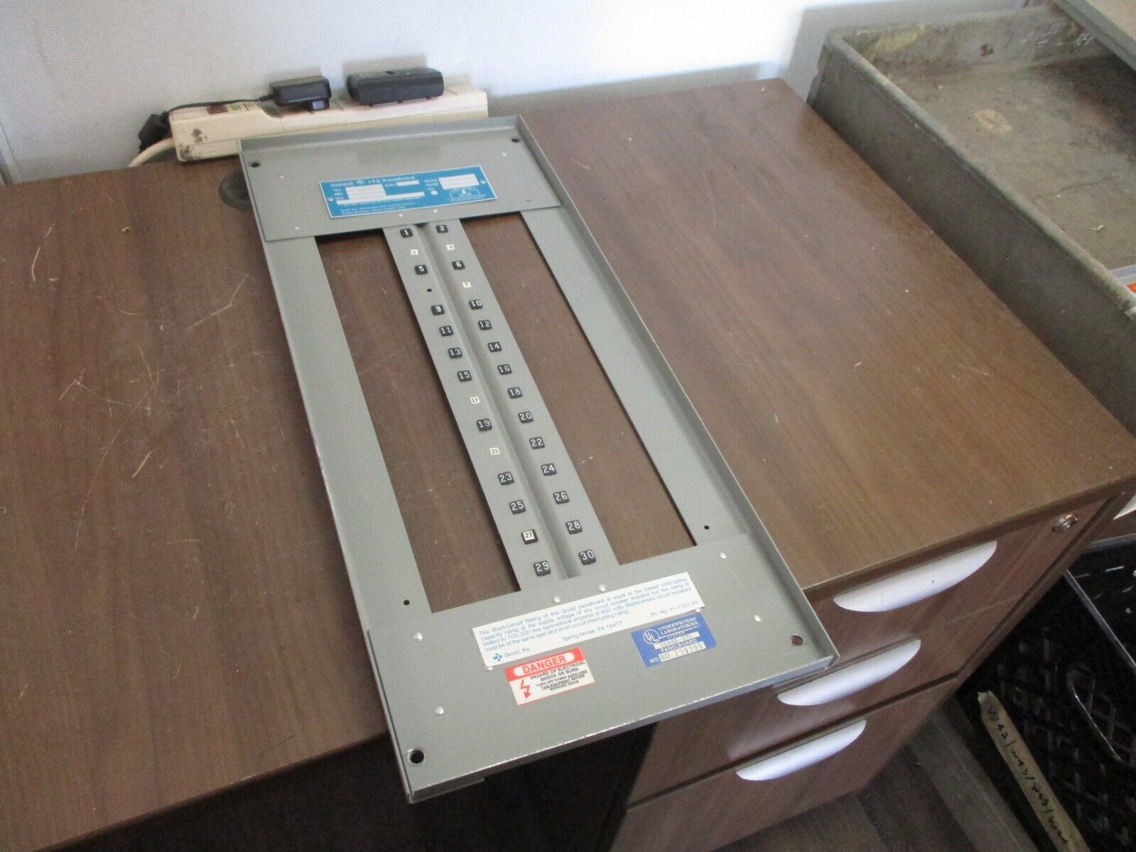 Gould ITE Panelboard Deadfront NHB 30-Slot Size: 24.5" x 11" Used