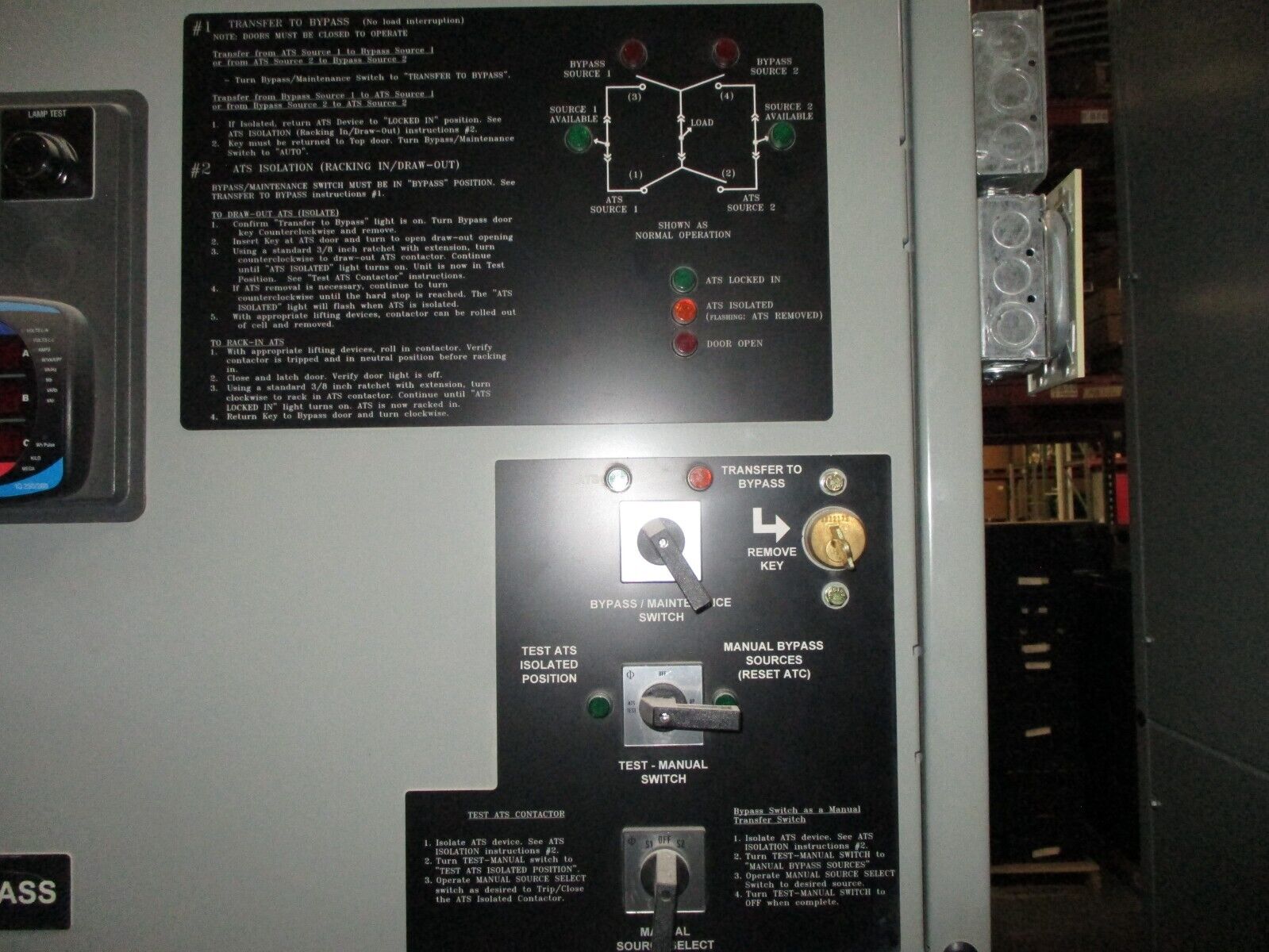 CAT / Eaton Bypass Isolation Automatic Transfer Switch BIC8C3X30800XSU 800A Used