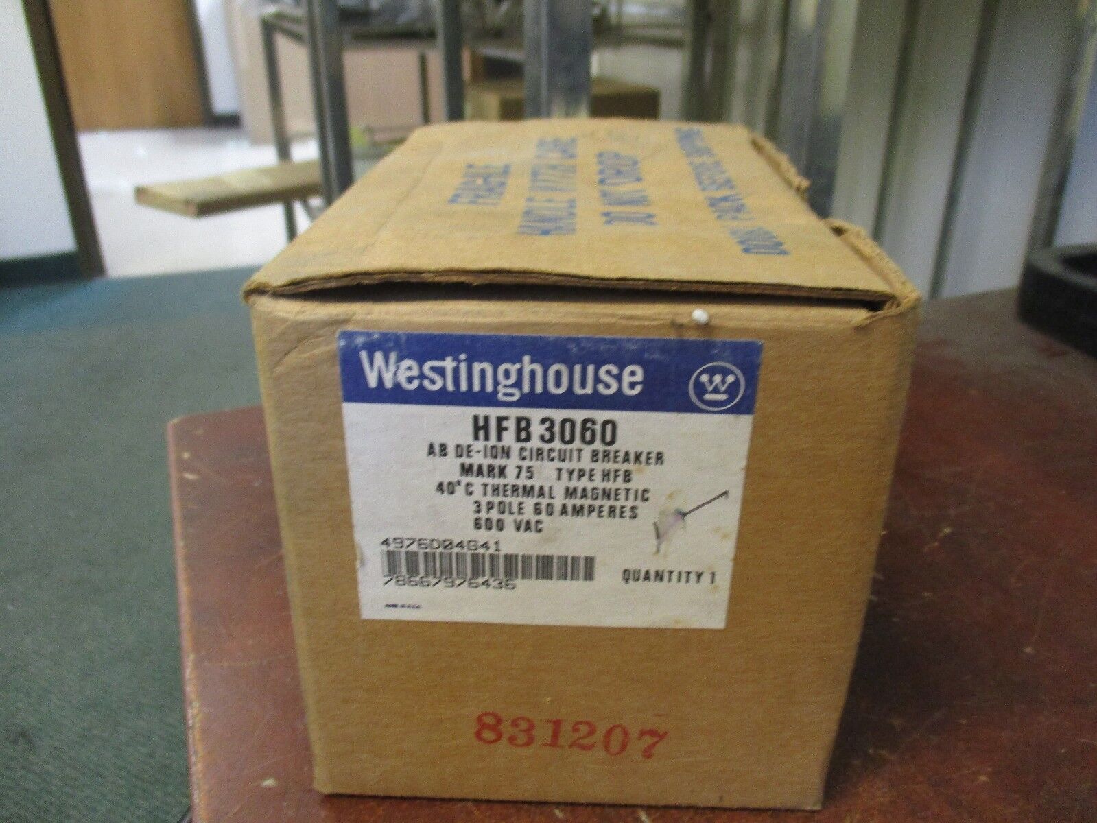 Westinghouse AB De-Ion Circuit Breaker HFB3060 60A 600V 3P New Surplus