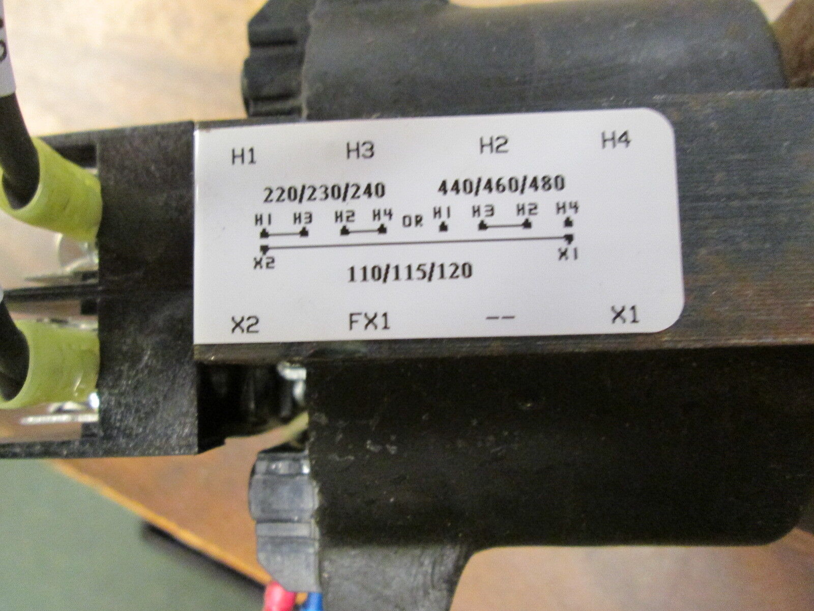 GE Control Transformer 9T58K0044 0.100KVA Pri: 240/480V Sec: 120V 1Ph, Used