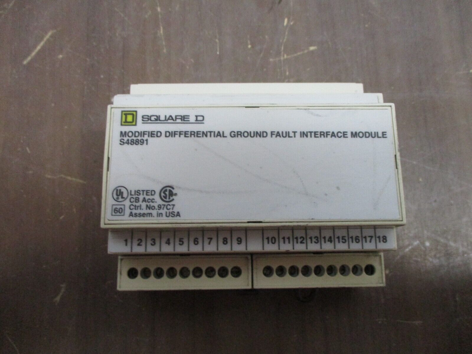 Square D Modified Differential Ground Fault Interface Module S48891 Used