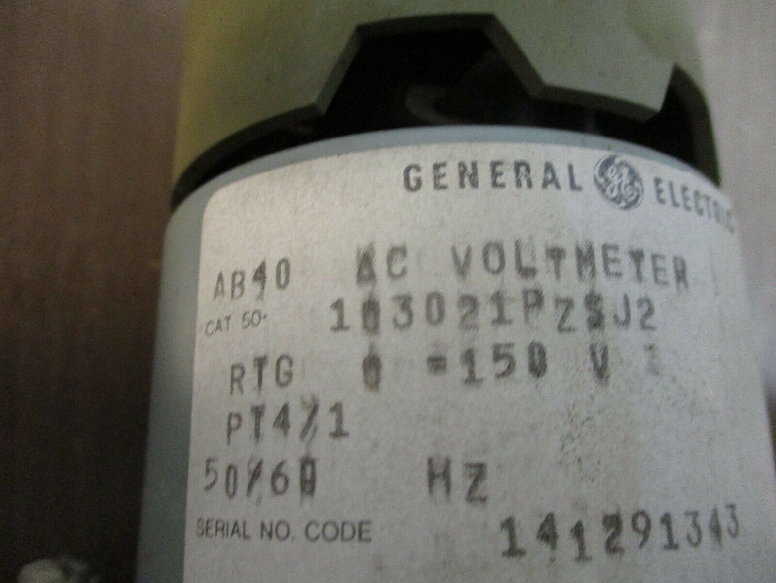 GE AB40 Voltmeter 50-1030210ZSJ2 Range: 0-600V Used